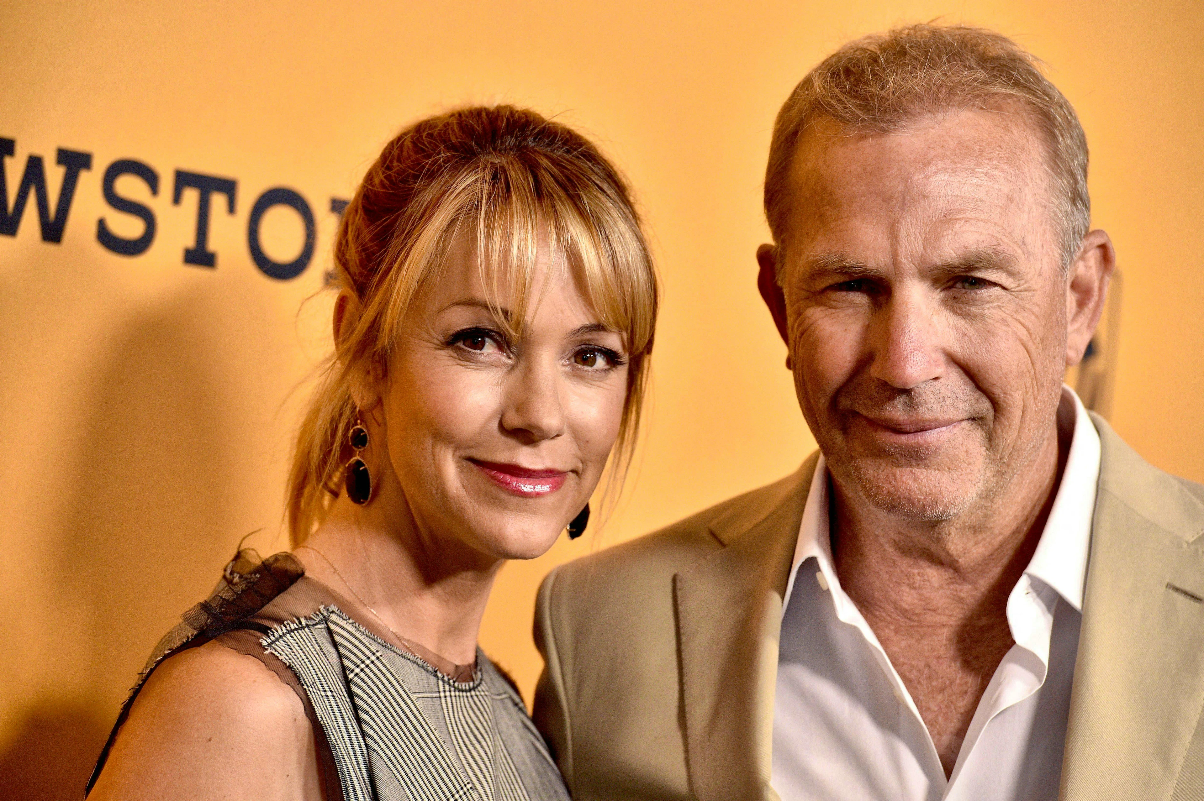 Kevin Costner with his then-wife Christine Baumgartner in Los Angeles in June 2018. Costner and Baumgartner divorced in 2023 after almost 19 years of marriage. They became a couple in 1998 and married in 2004.