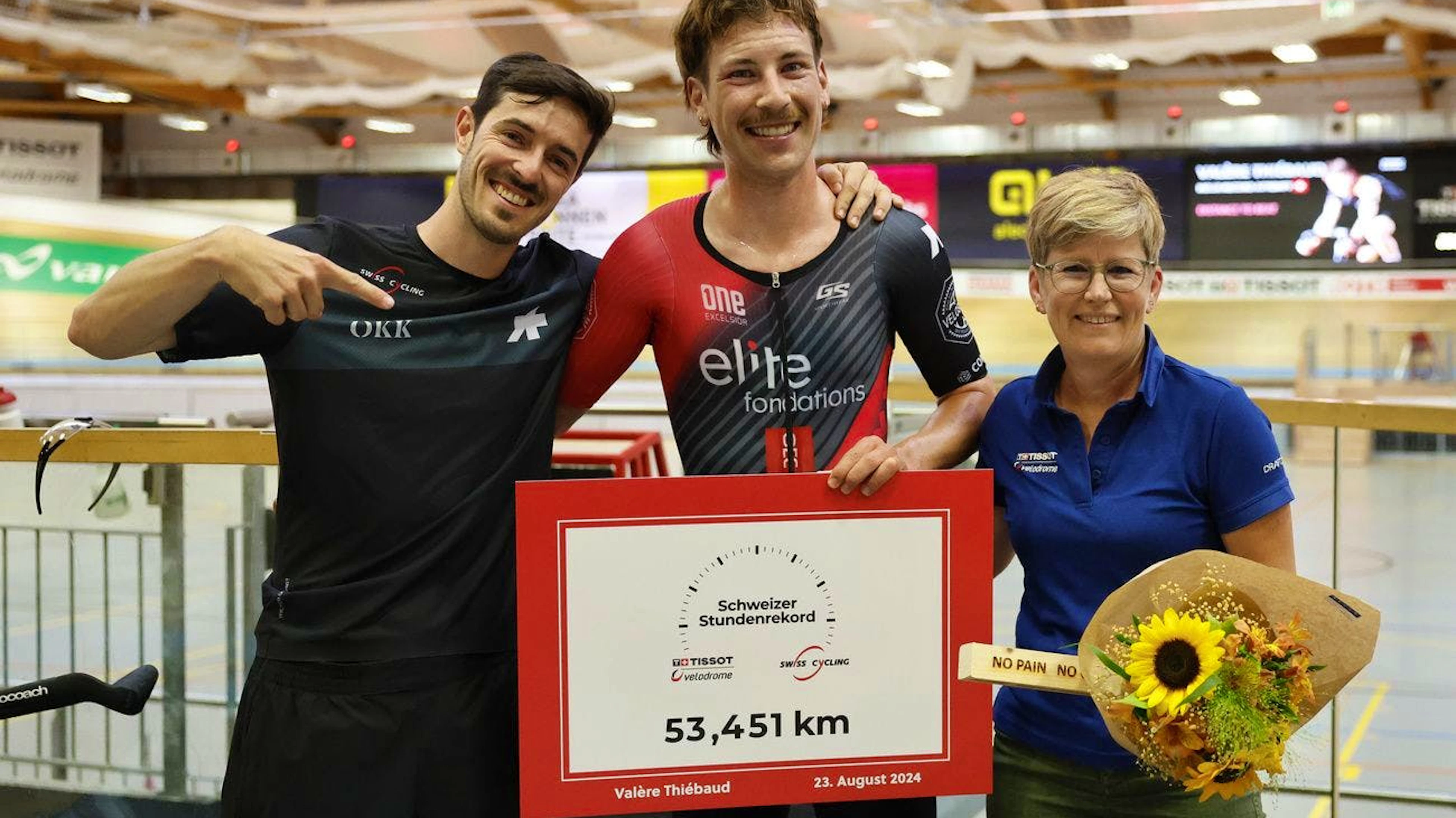 Valère Thiébaud a battu le record de Suisse de l'heure à Granges