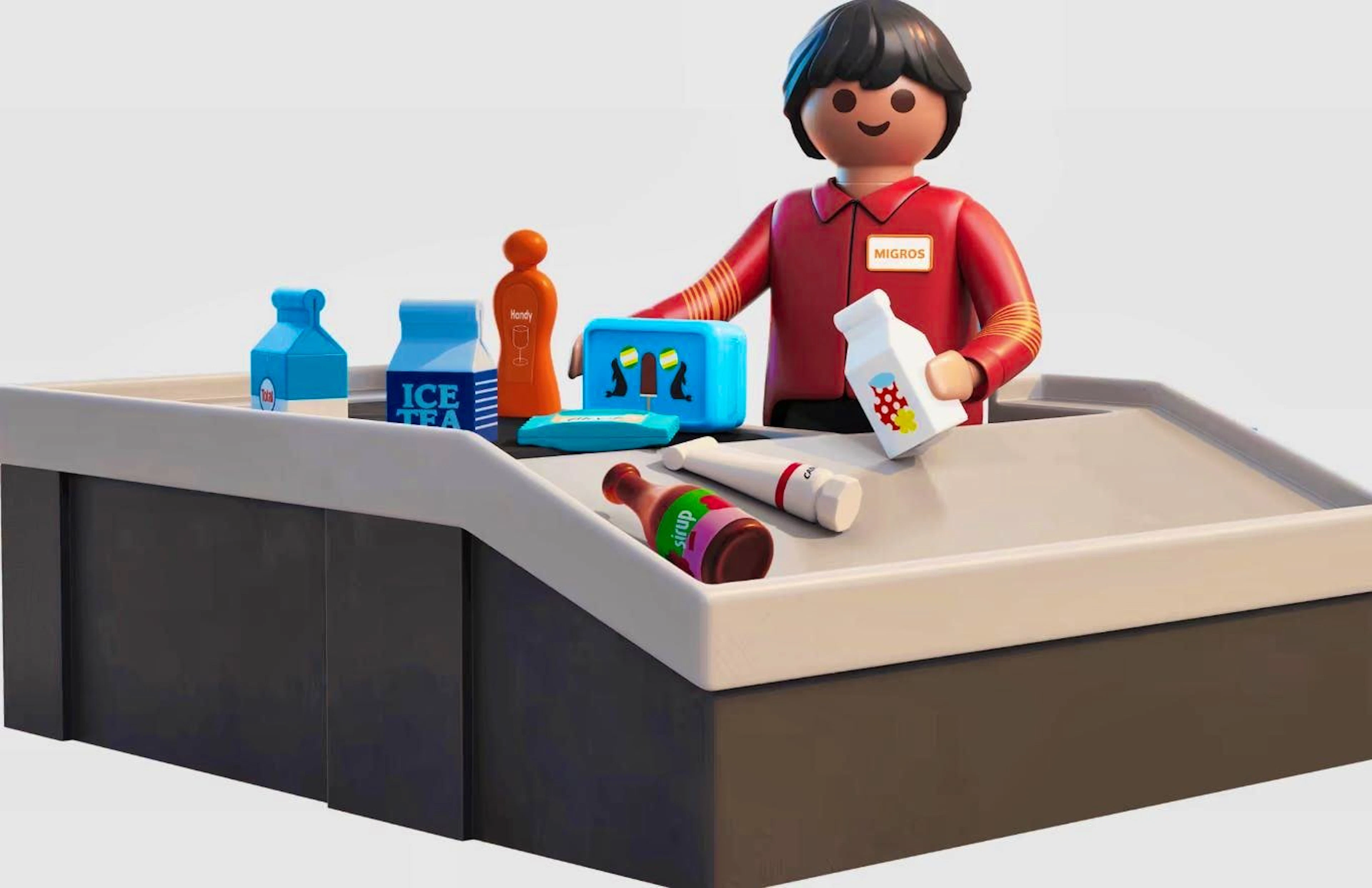 You can collect Playmobil at Migros. It's expensive.