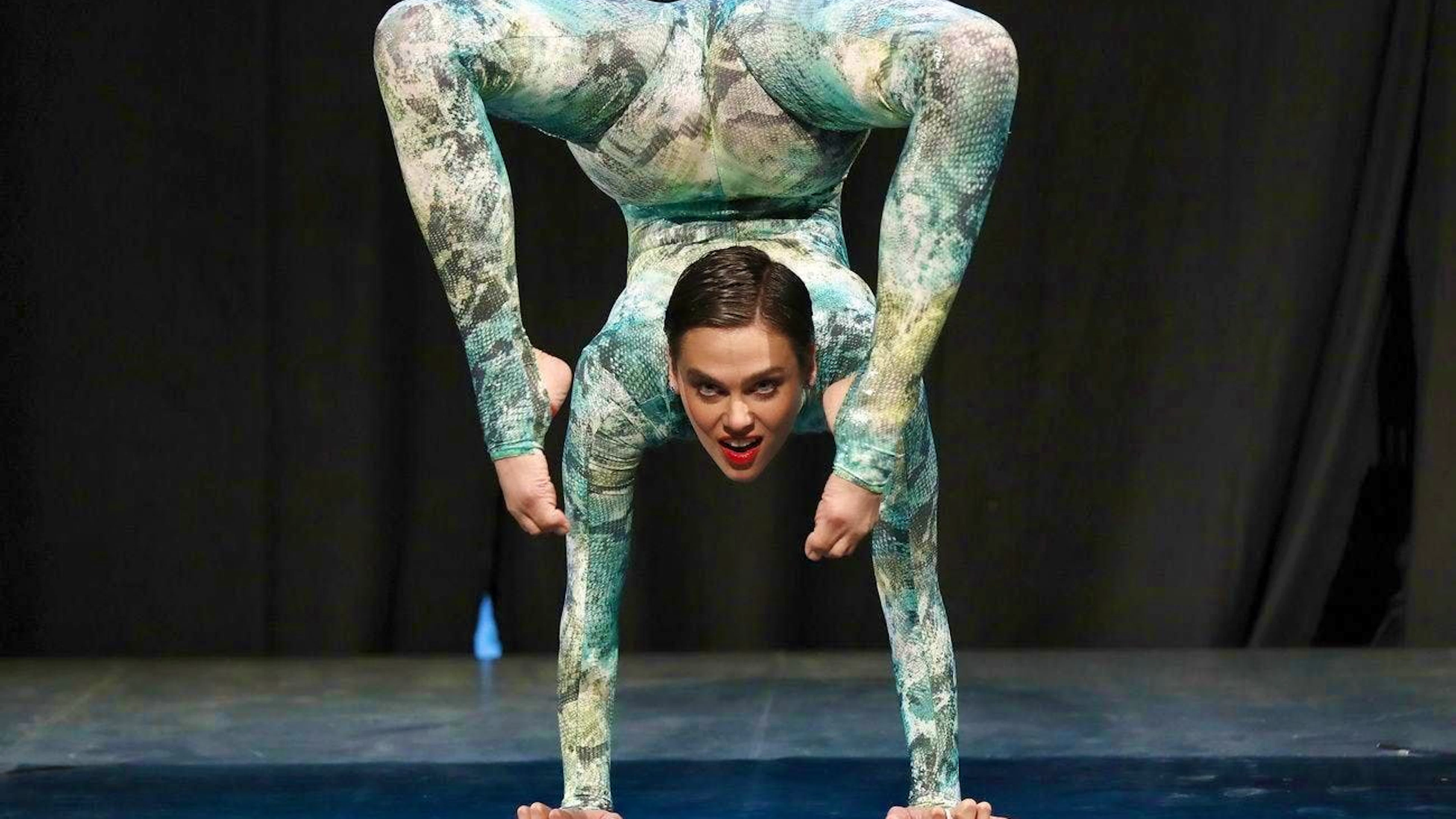 Nina Burri became famous as the contortionist.
