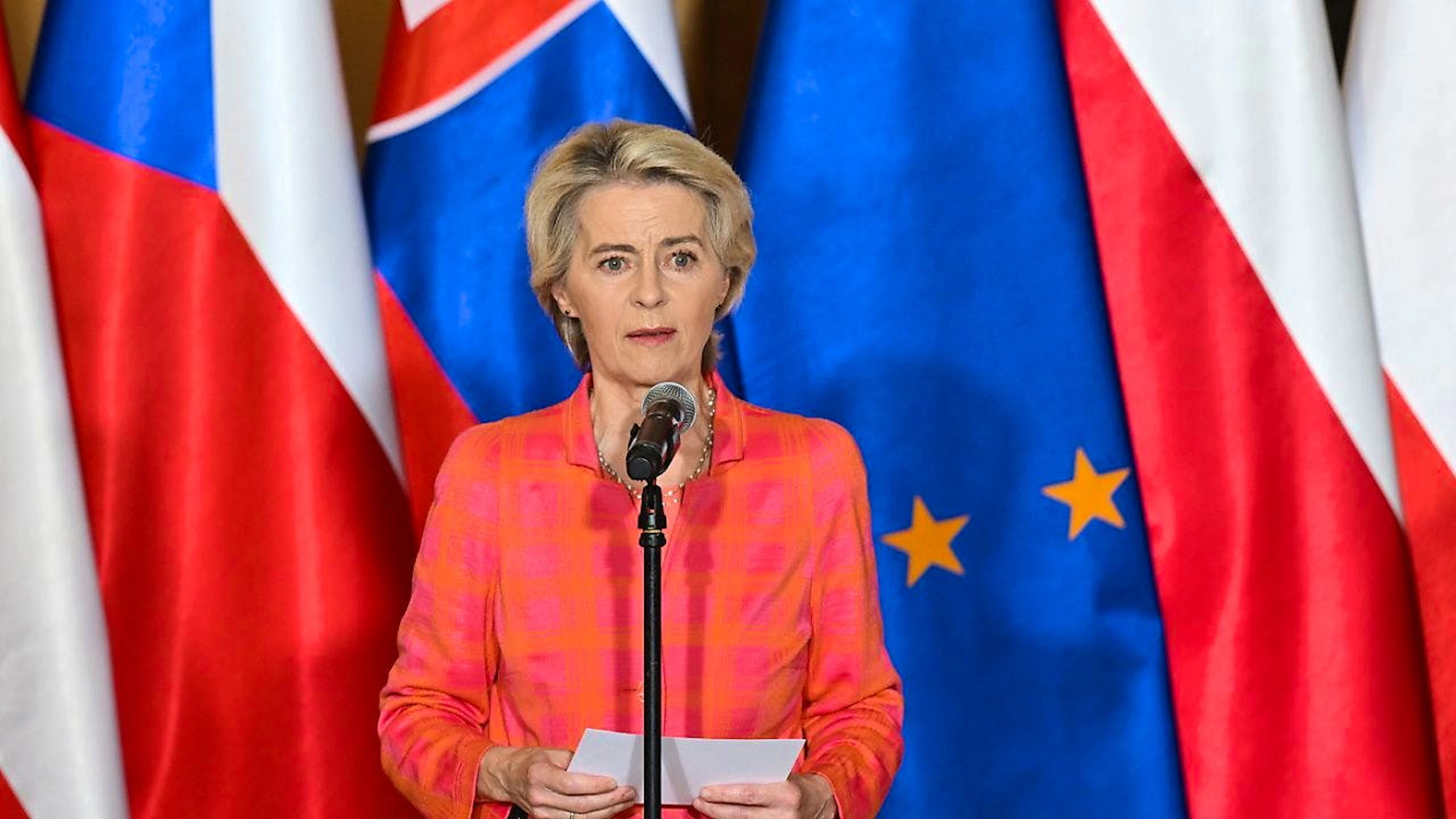 Ursula von der Leyen, après Wroclaw et la Pologne jeudi (photo), est arrivée en Ukraine vendredi