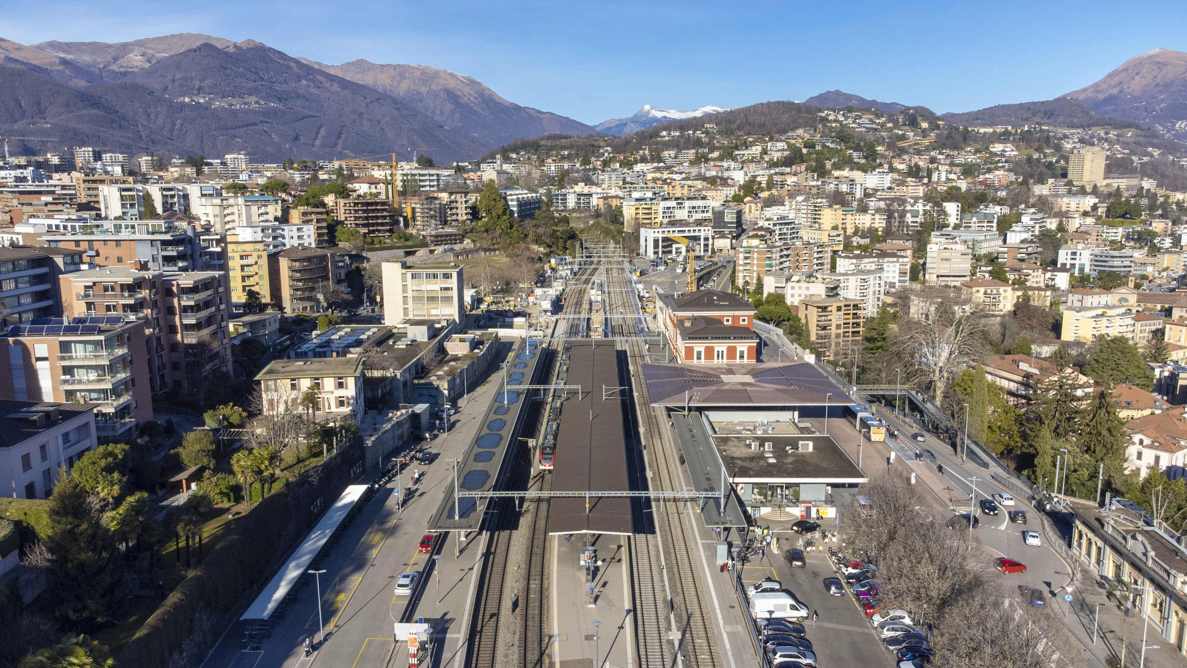 Lugano: veduta stazione ferroviaria FFS di Lugano.
© Ti-Press / Pablo Gianinazzi