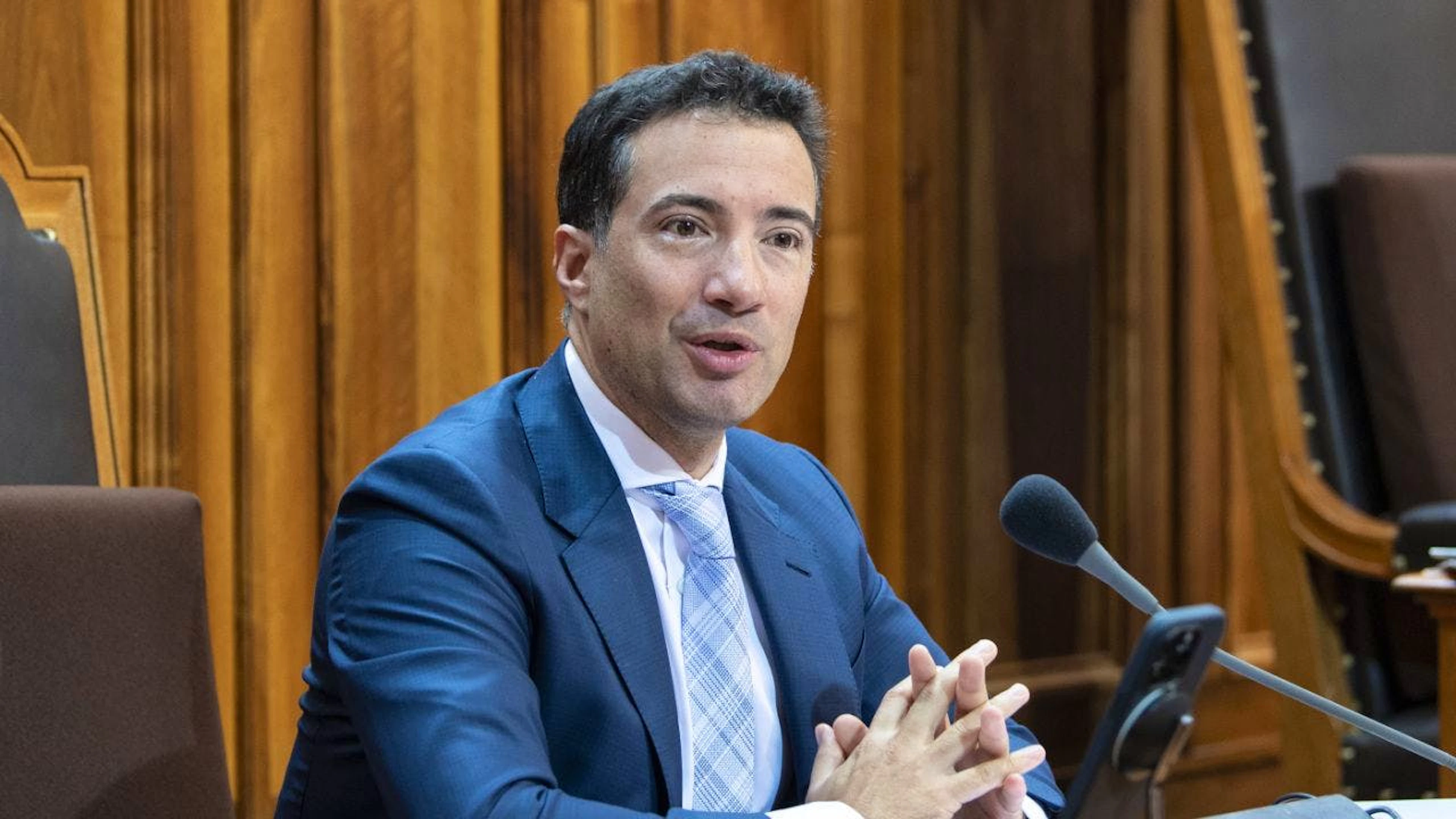 Il Consigliere agli Stati, Andrea Caroni (PLR/AR).