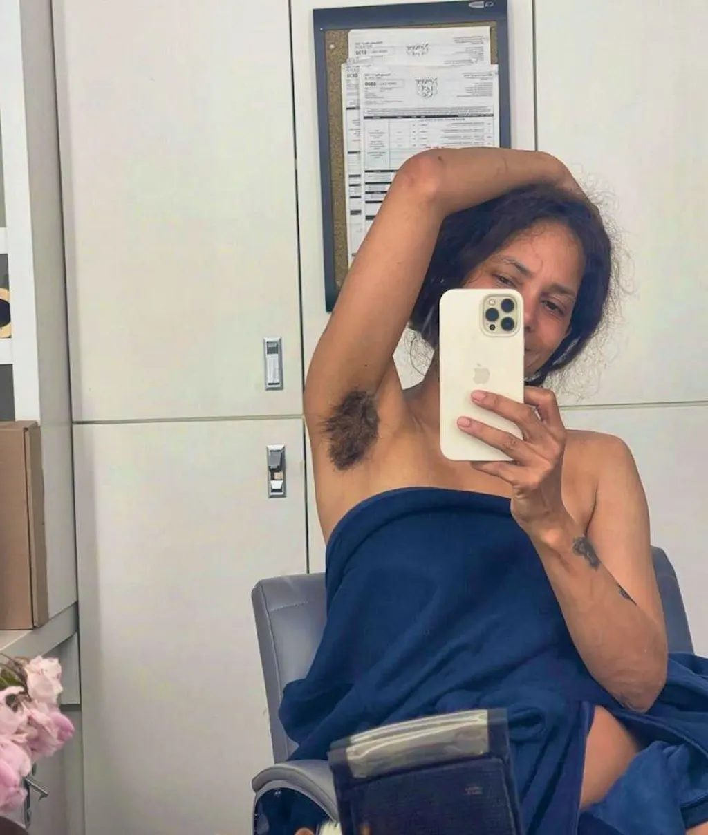 Why Halle Berry shows off her armpit hair