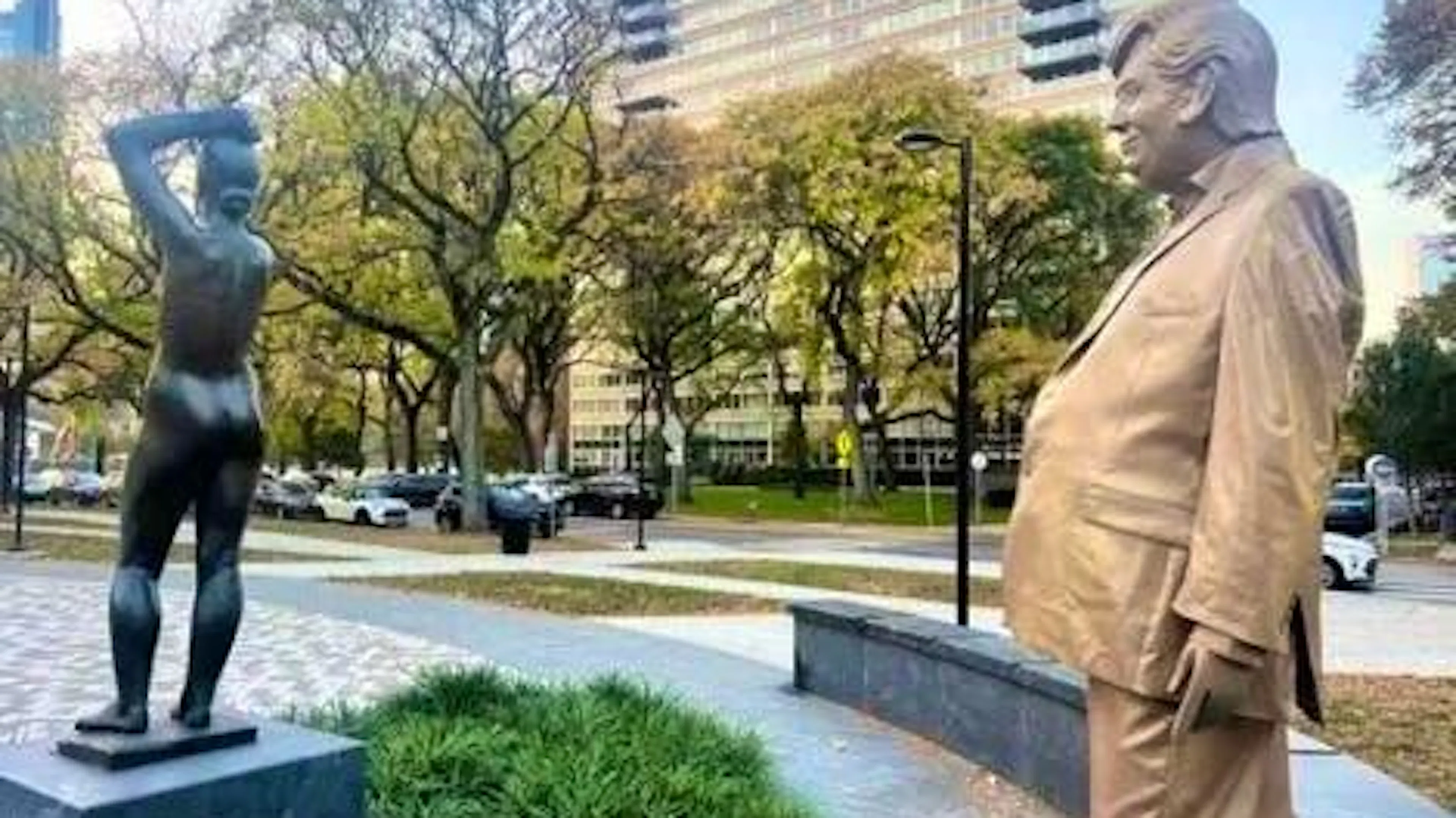 Mysterious mocking statues of Trump suddenly appear
