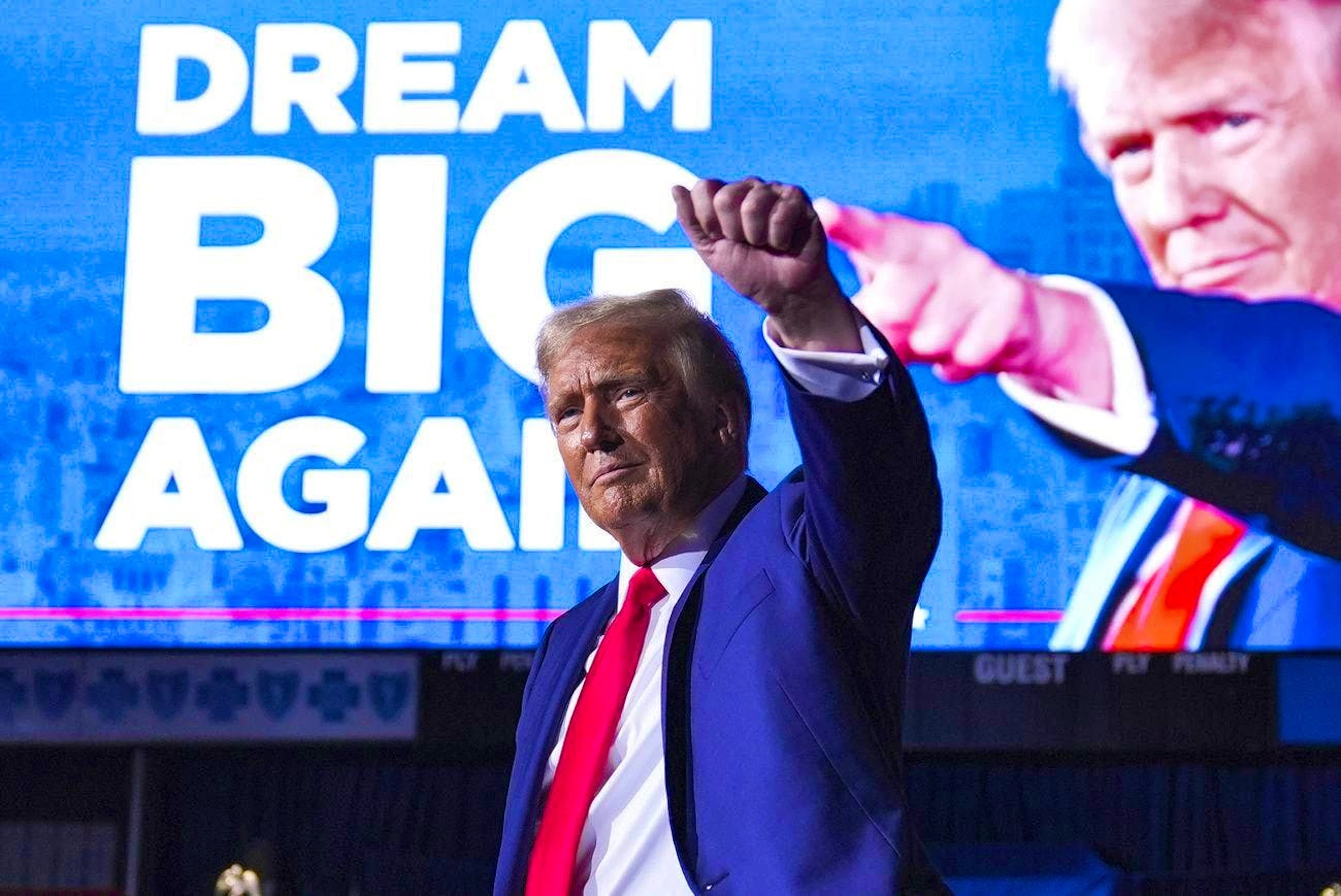 Donald Trump is ahead - not surprising.