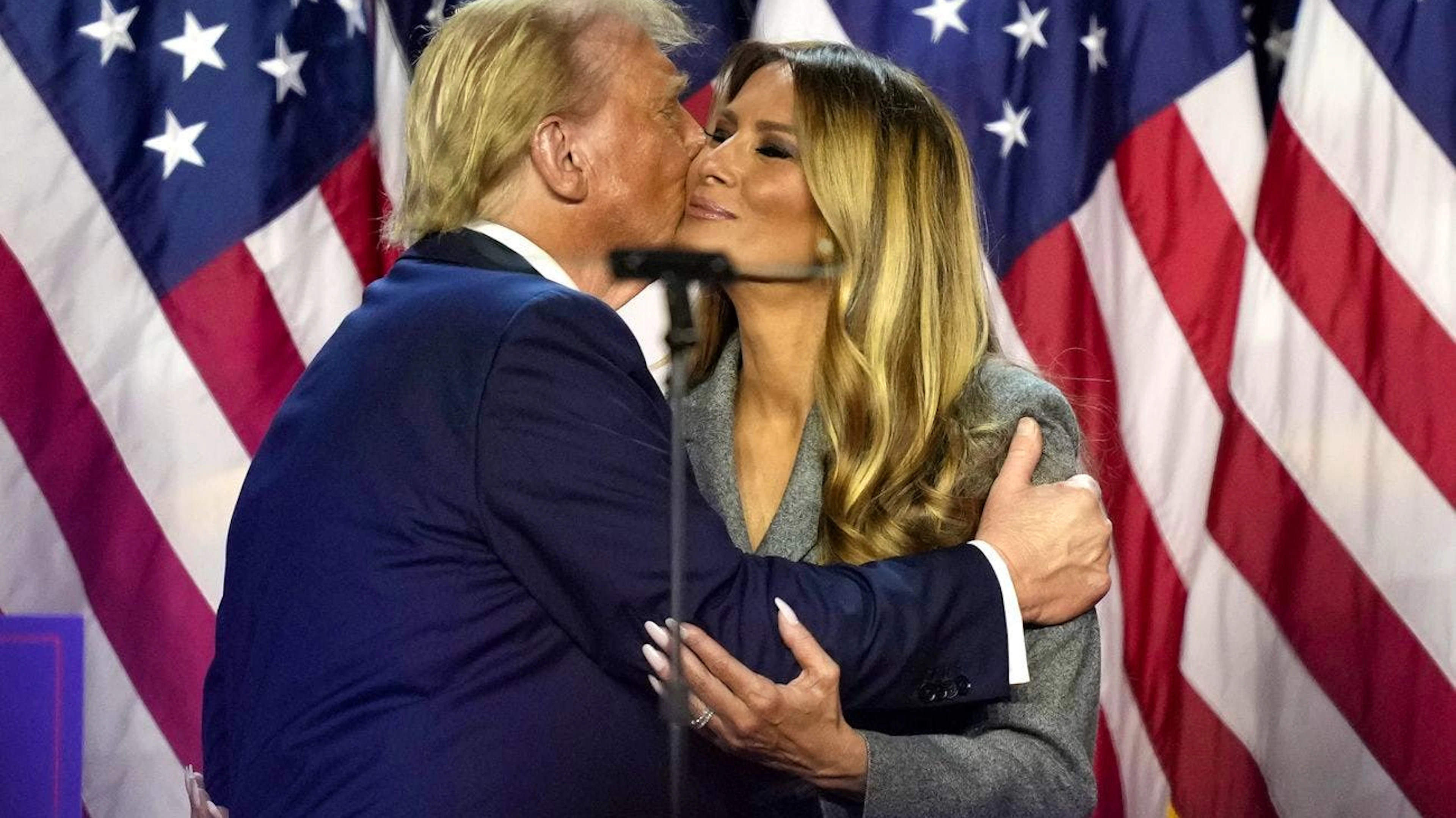 Melania s'est montrée aux côtés de Donald Trump lors de sa victoire éclatante.