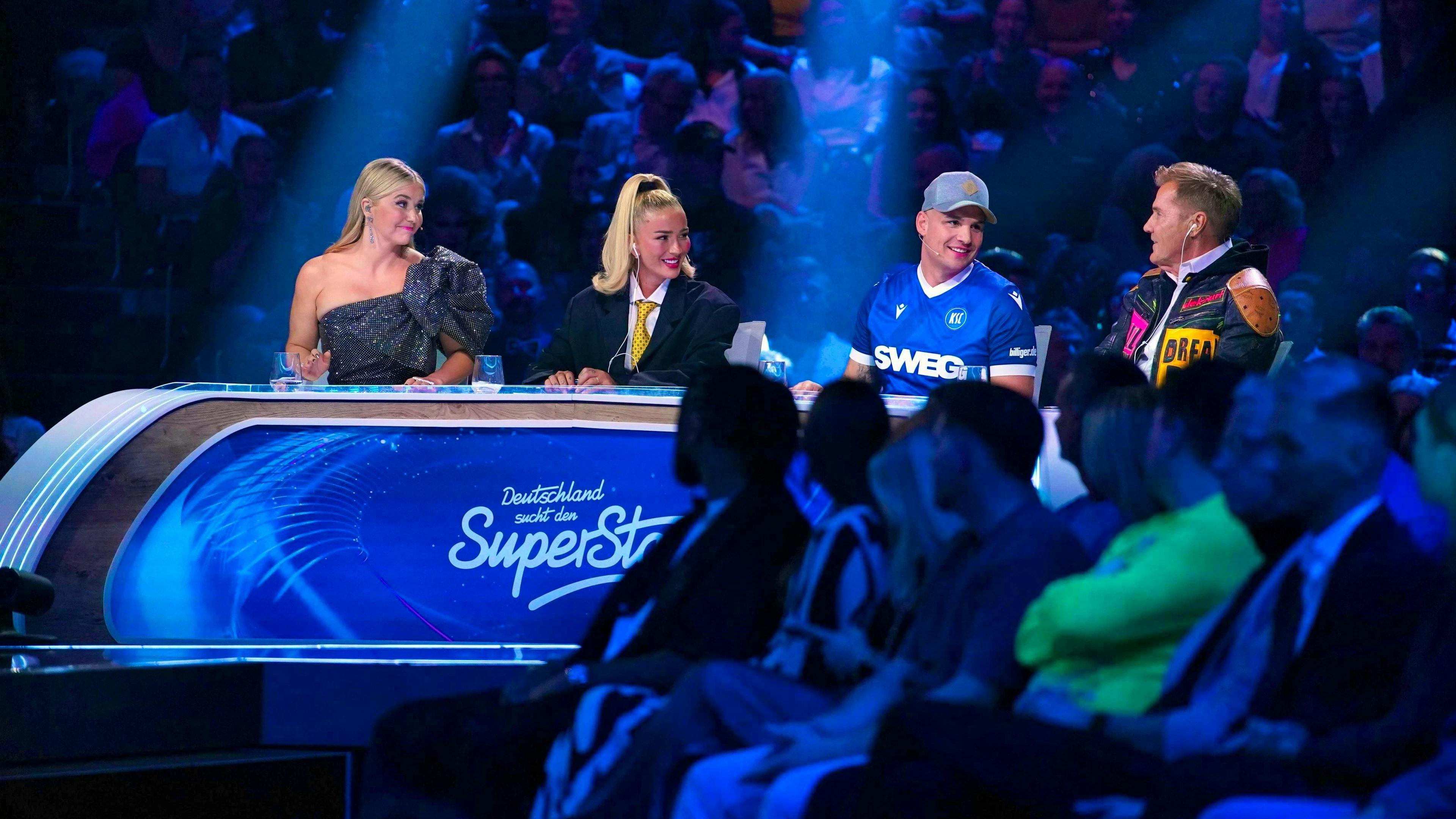 The jury of "DSDS" 2024: Beatrice Egli, Loredana, Pietro Lombardi and Dieter Bohlen (from left to right).