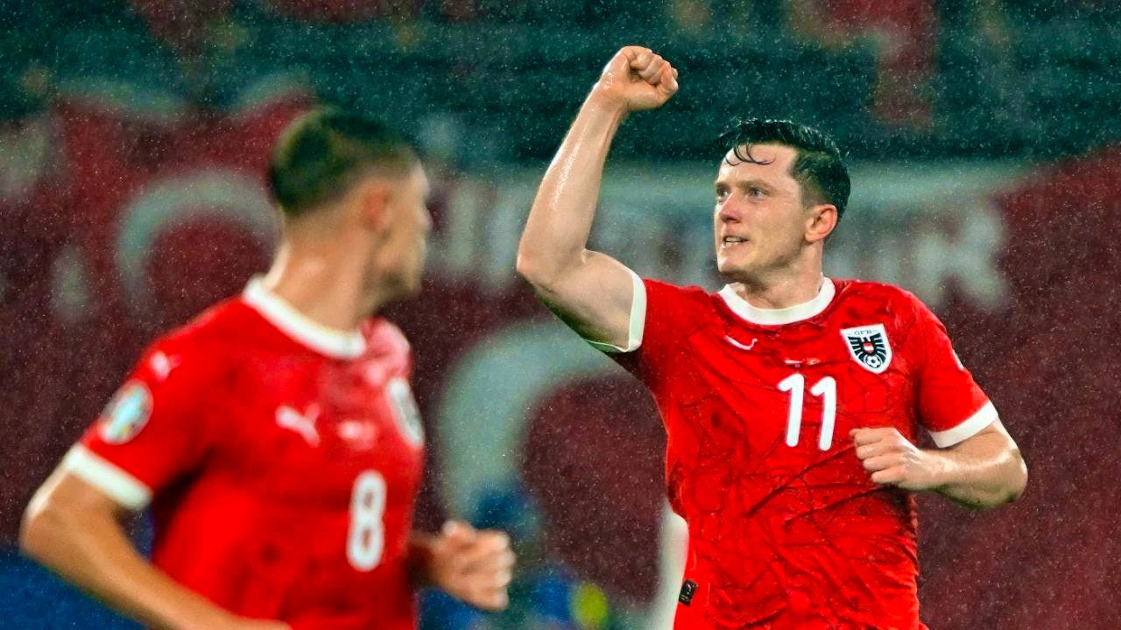 Michael Gregoritsch converted the free kick to make it 2-0 after an emergency stop by the Kazakhs.
