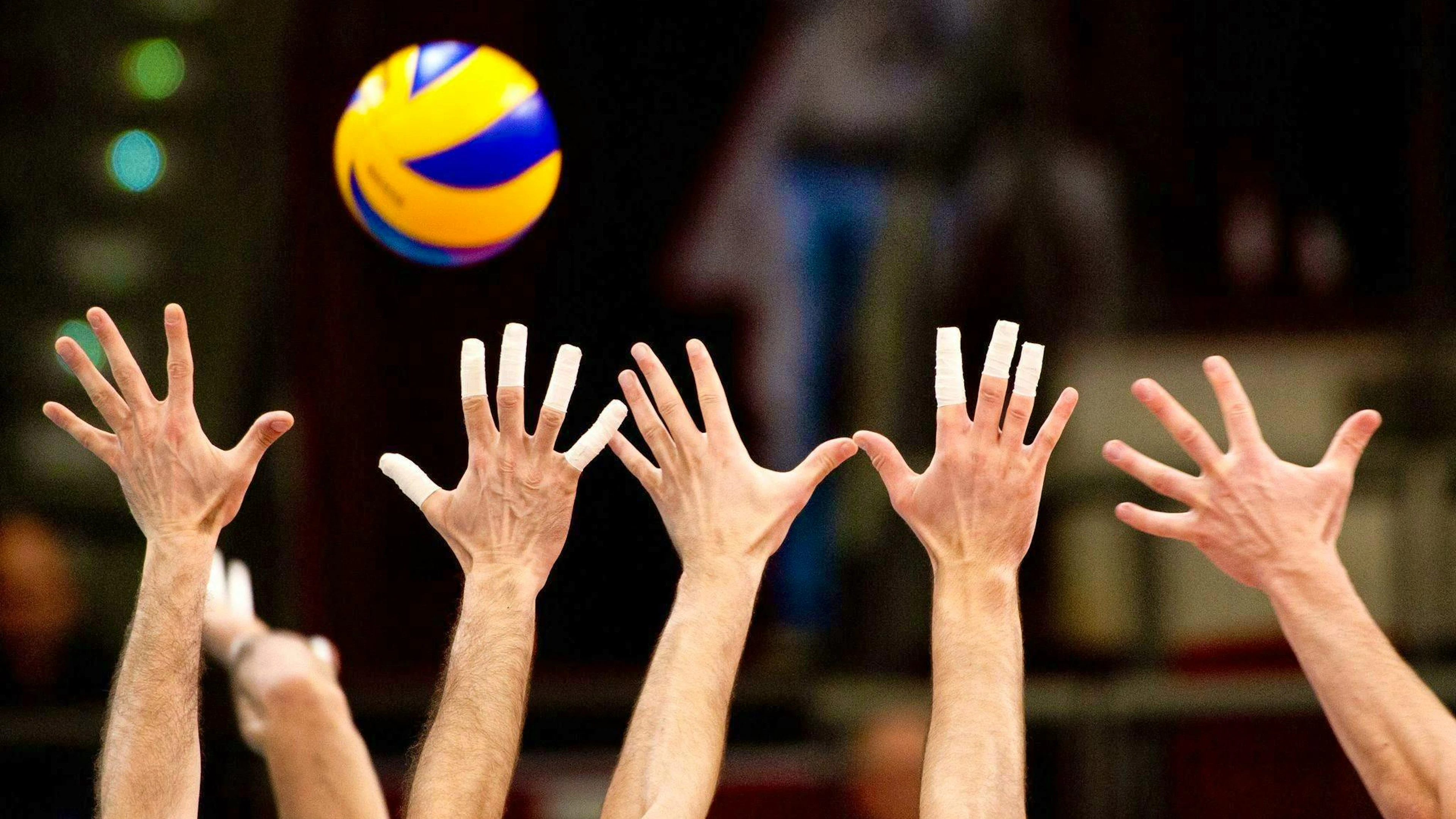 The gymnast was hit by a vacuum cleaner while playing volleyball.
