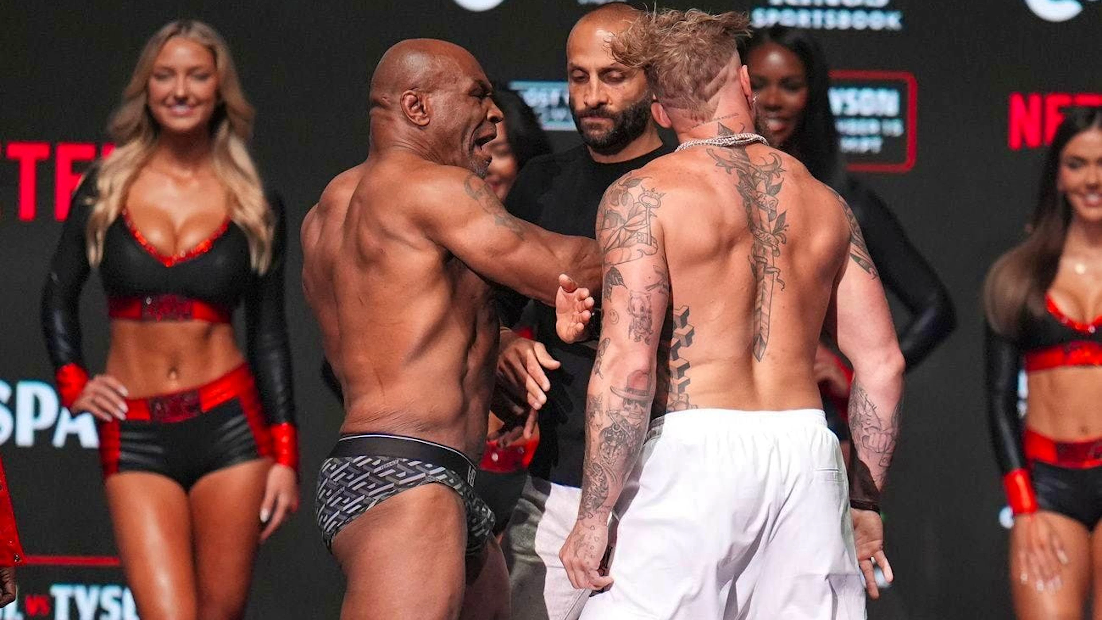 Because after the official weigh-in, Tysen gives his opponent Paul a good slap in the face.