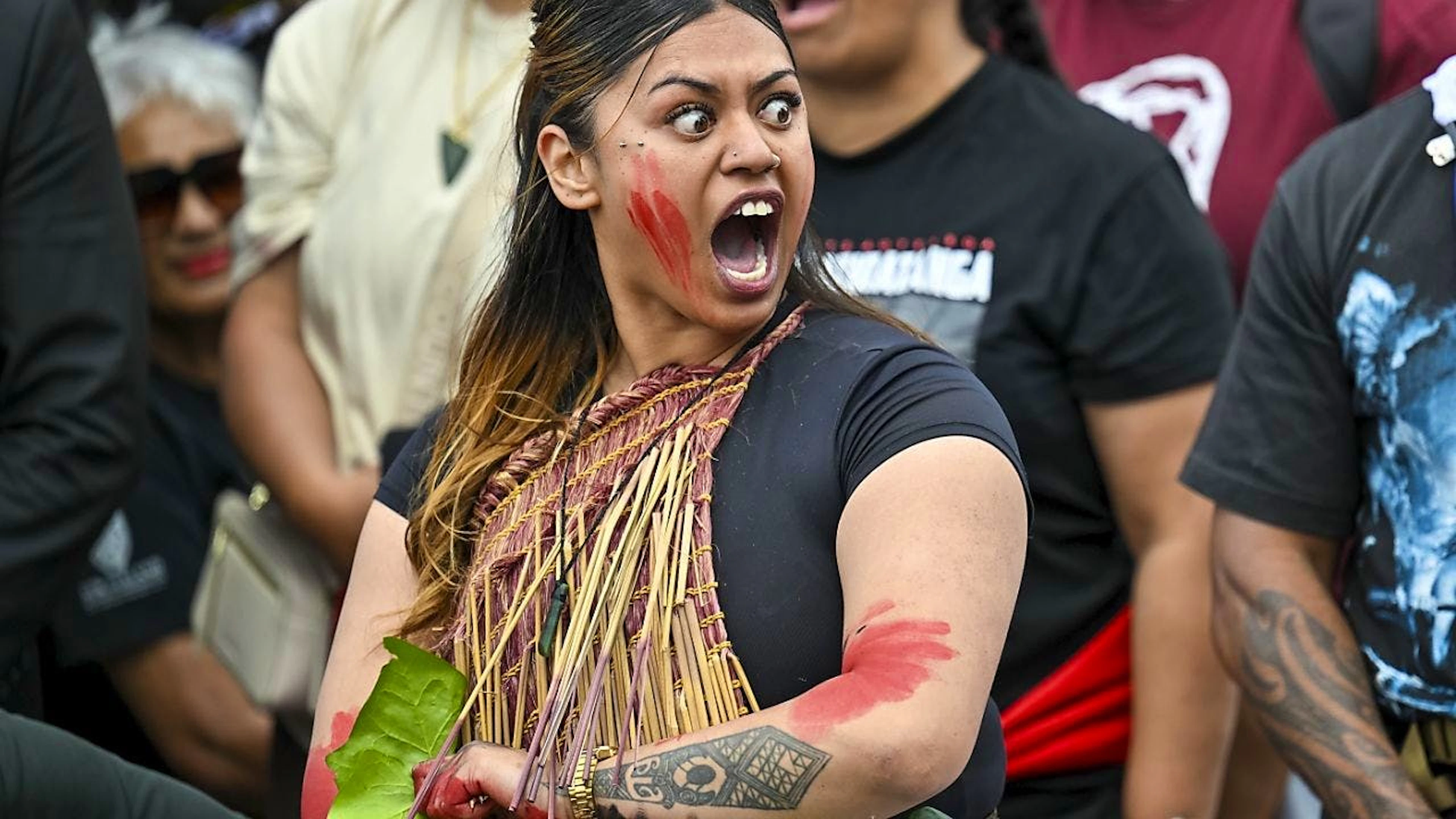 Les maoris ont manifesté mardi à Wellington en Nouvell-Zélande pour défendre leurs droits.