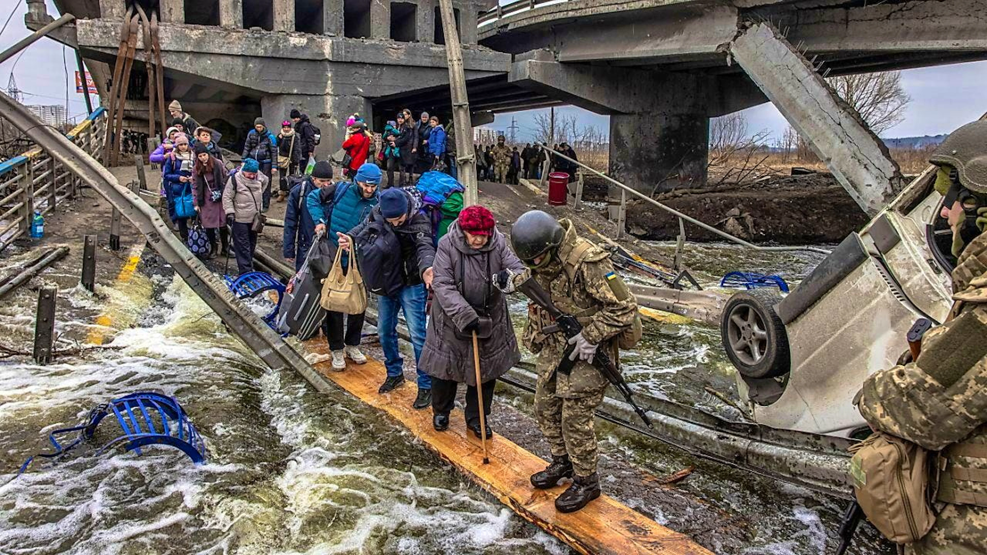 The Ukrainians had blown up the Irpin quarries to stop the advance of Russian troops. (archive picture)