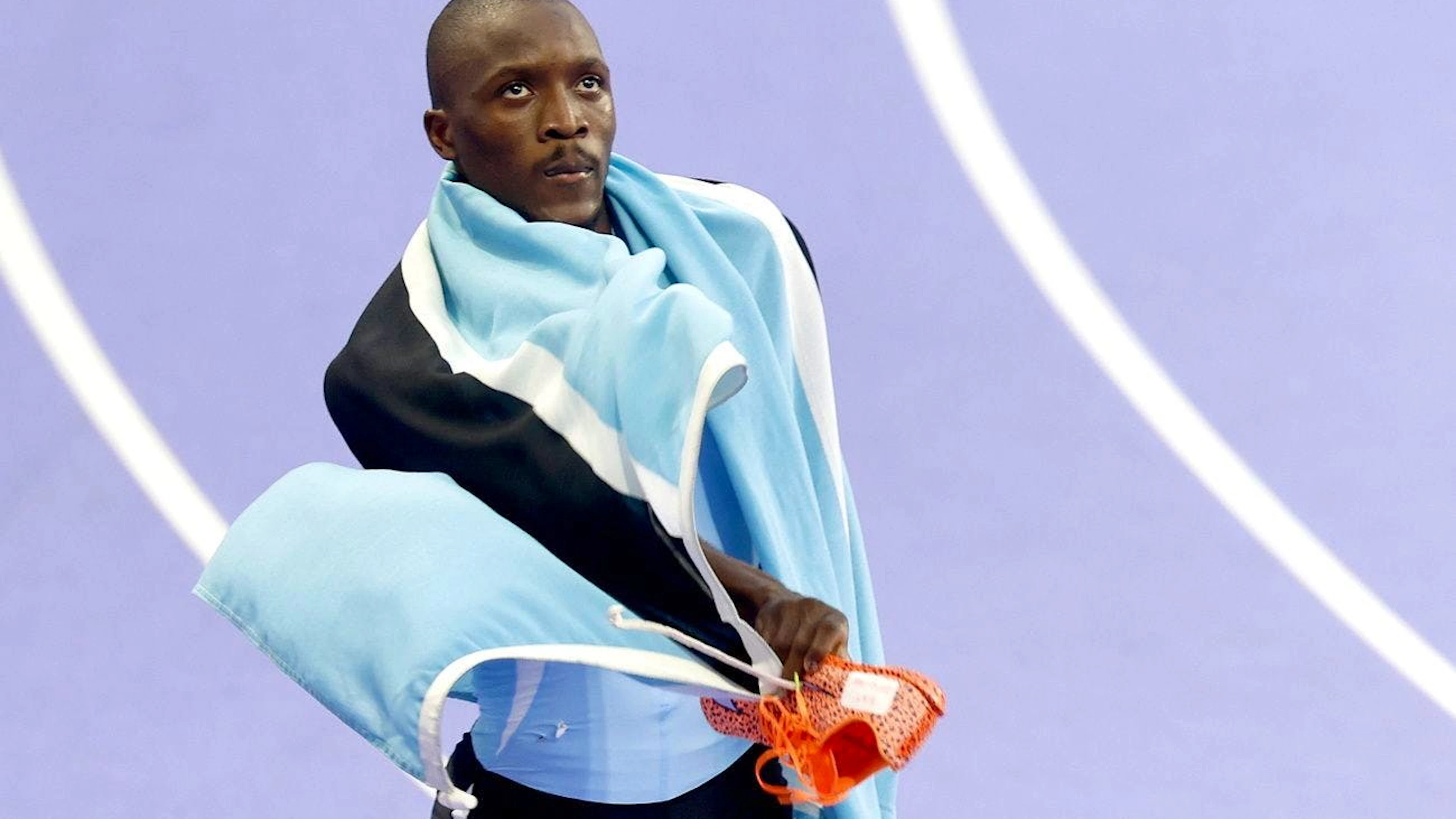 Letsile Tebogo après sa victoire historique à Paris