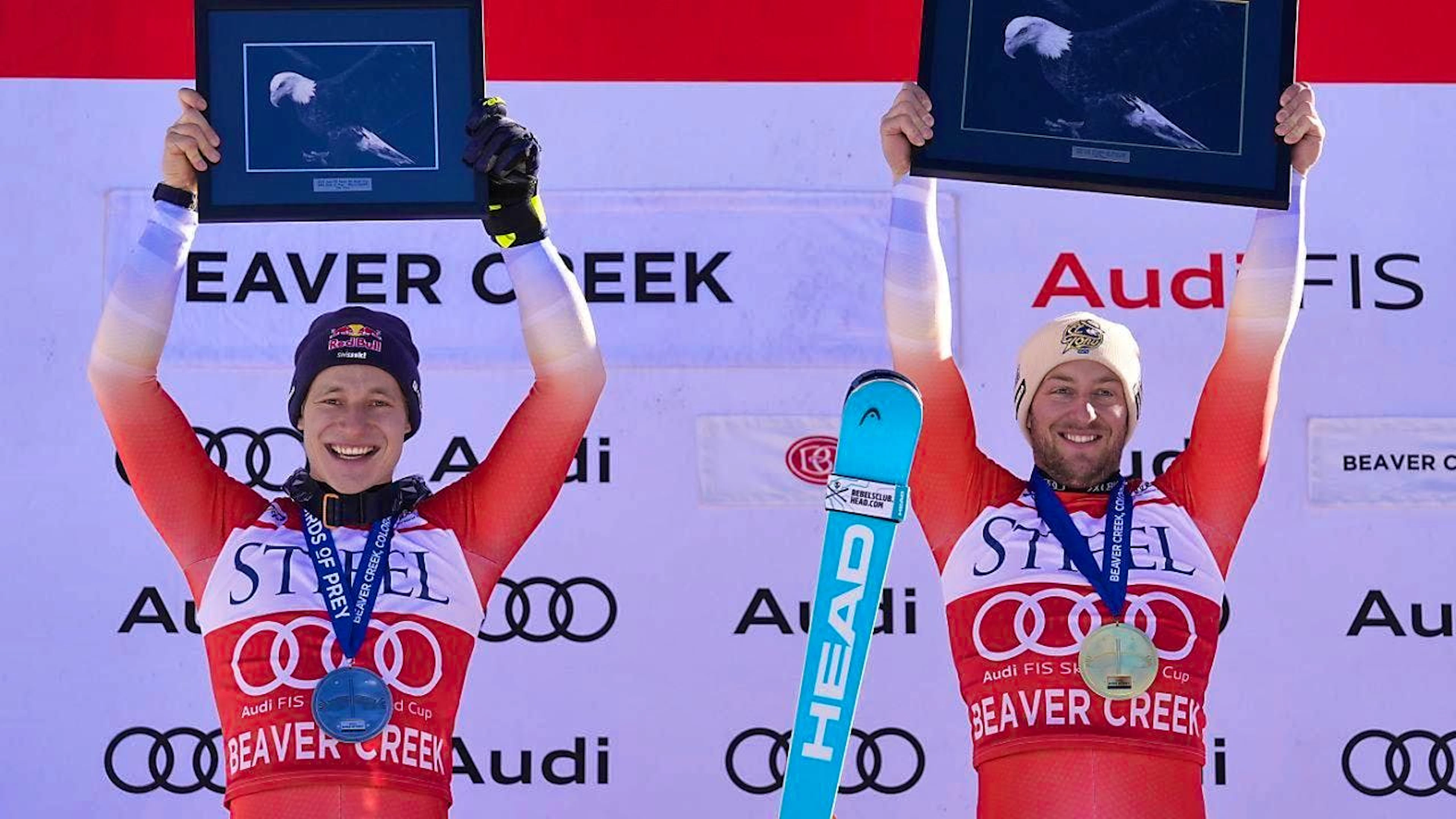 The successful Swiss duo: Marco Odermatt (left) and Justin Murisier