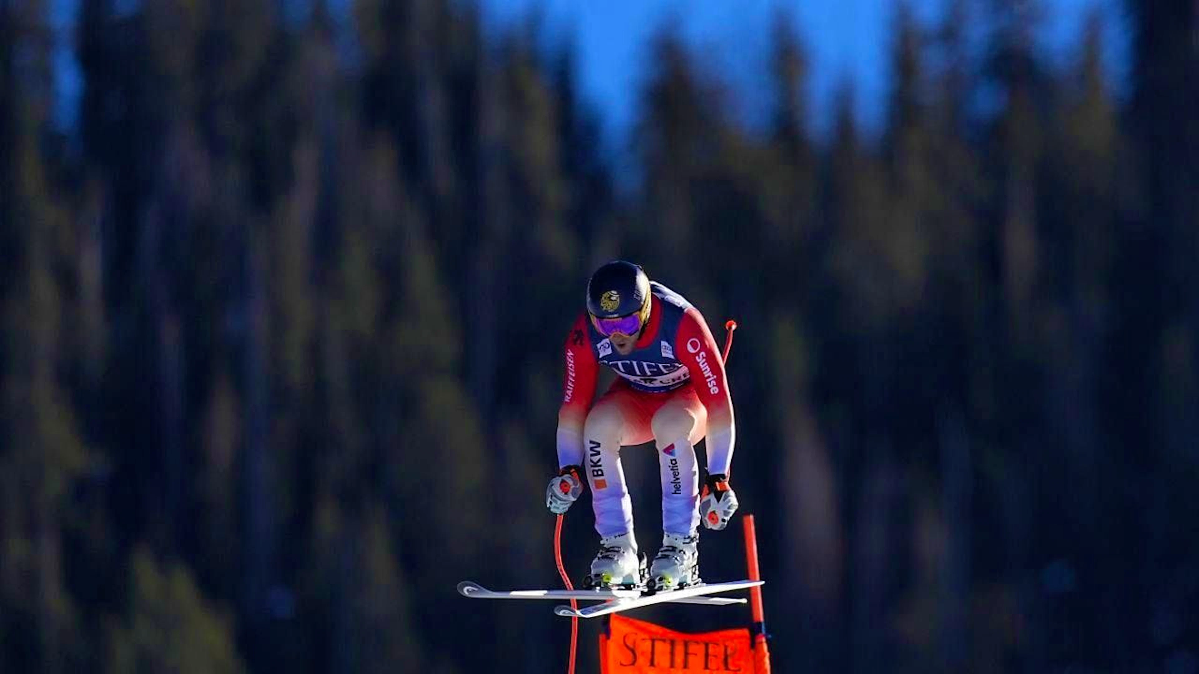 Justin Murisier on his way to his first World Cup victory