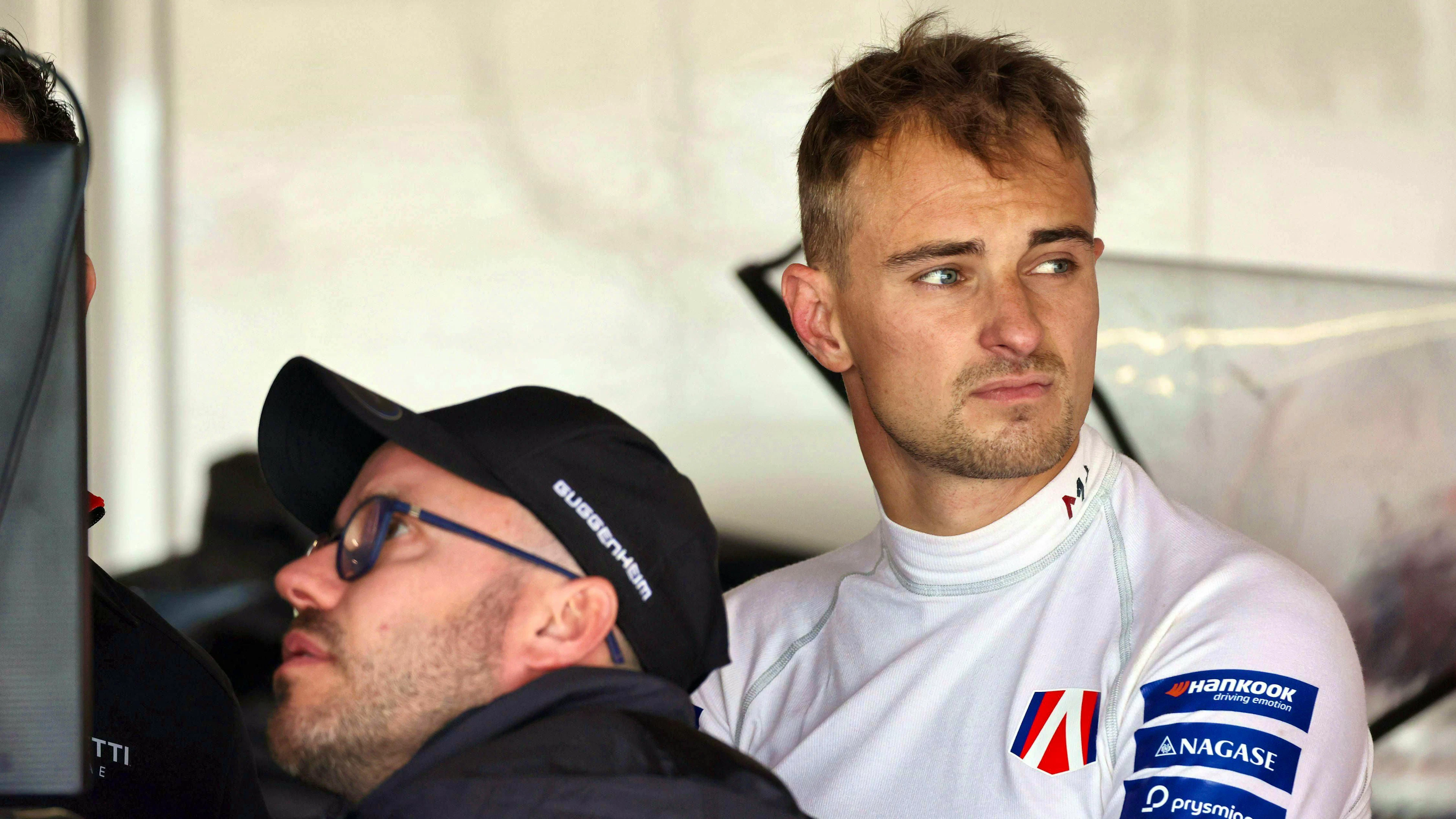 Nico Müller in the garage of his new Andretti Formula E team.