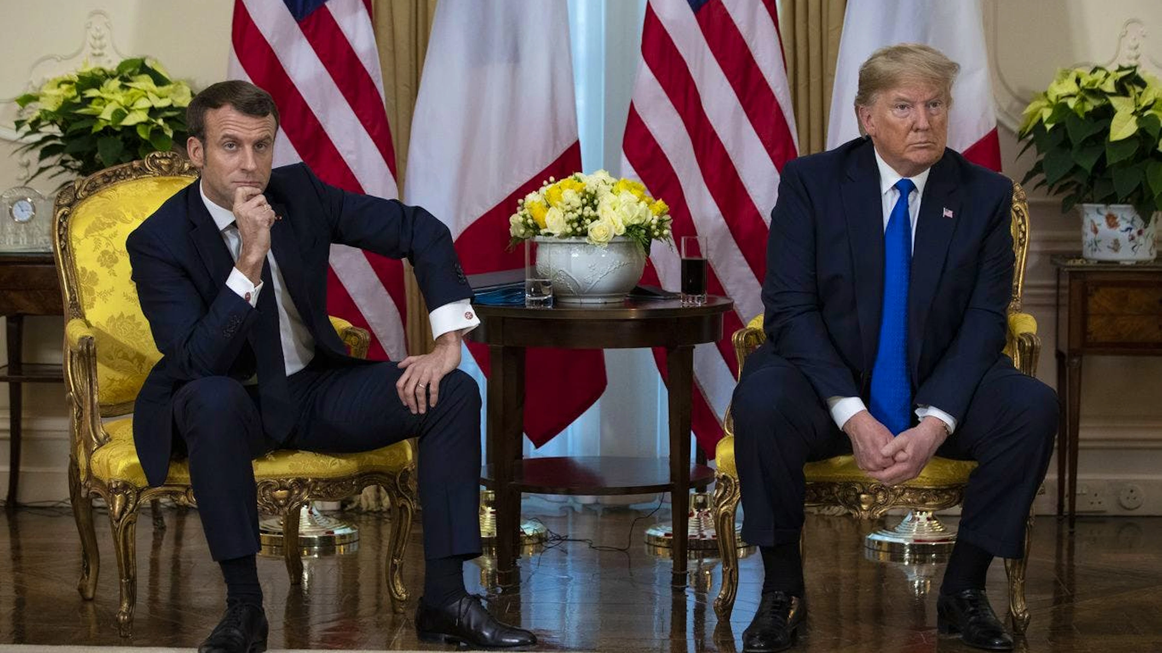 Sur sa plateforme Truth Social, le milliardaire républicain avait annoncé lundi sa venue à Paris, faisant l'éloge du président français, qui selon lui «a réalisé un travail remarquable en veillant à ce que Notre-Dame soit restaurée de sorte à retrouver toute sa gloire et même plus» (archives).
