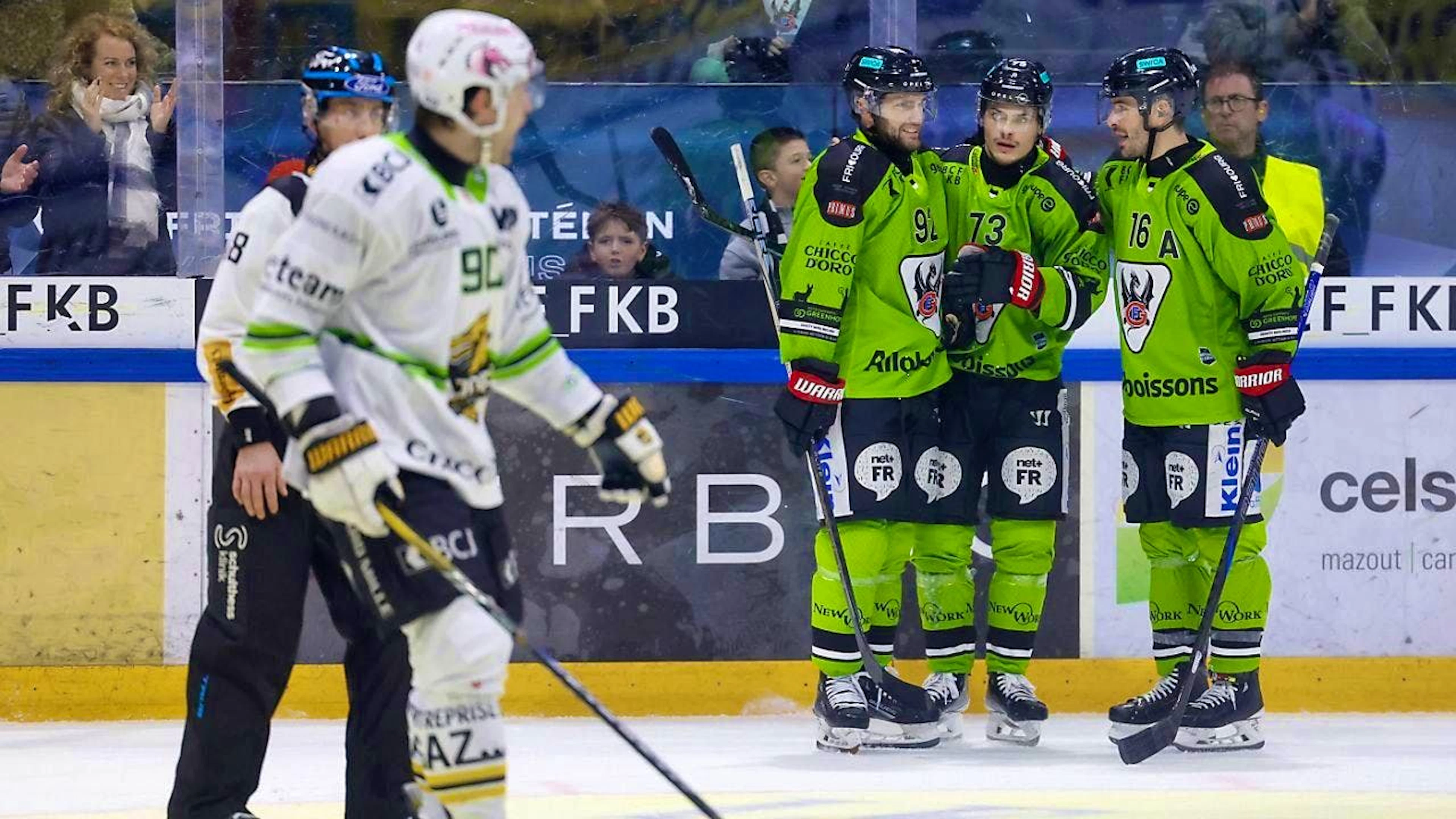 Fribourg-Gottéron's players scored five times in their home game against Ajoie