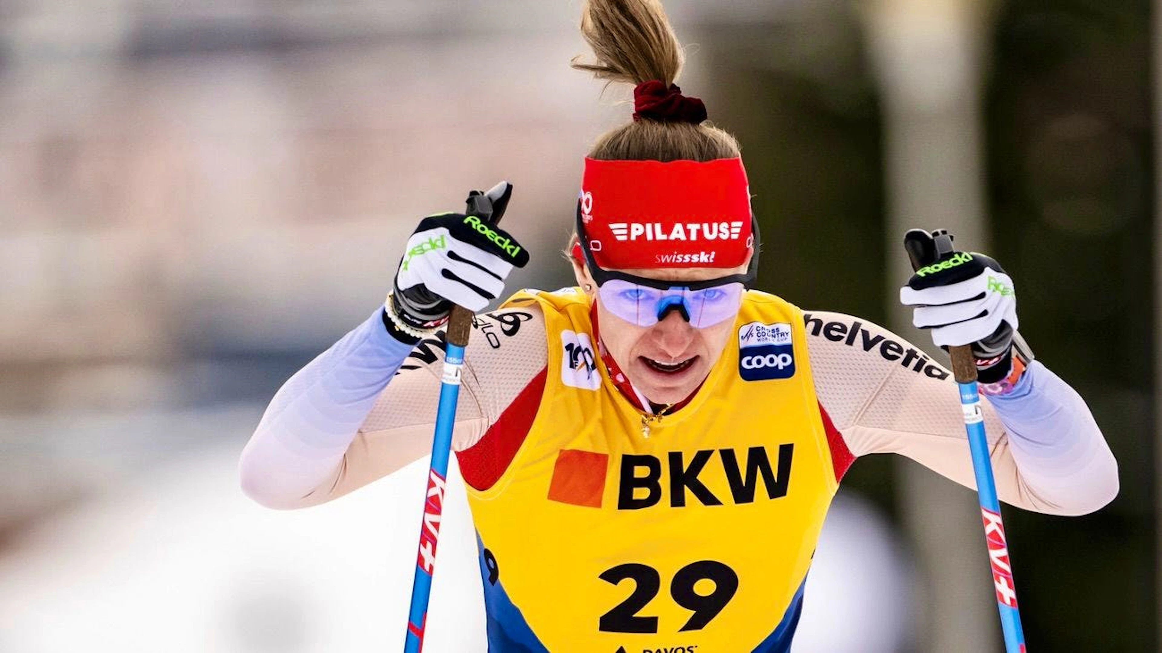 Nadine Fähndrich a déçu lors du sprint à Davos samedi.