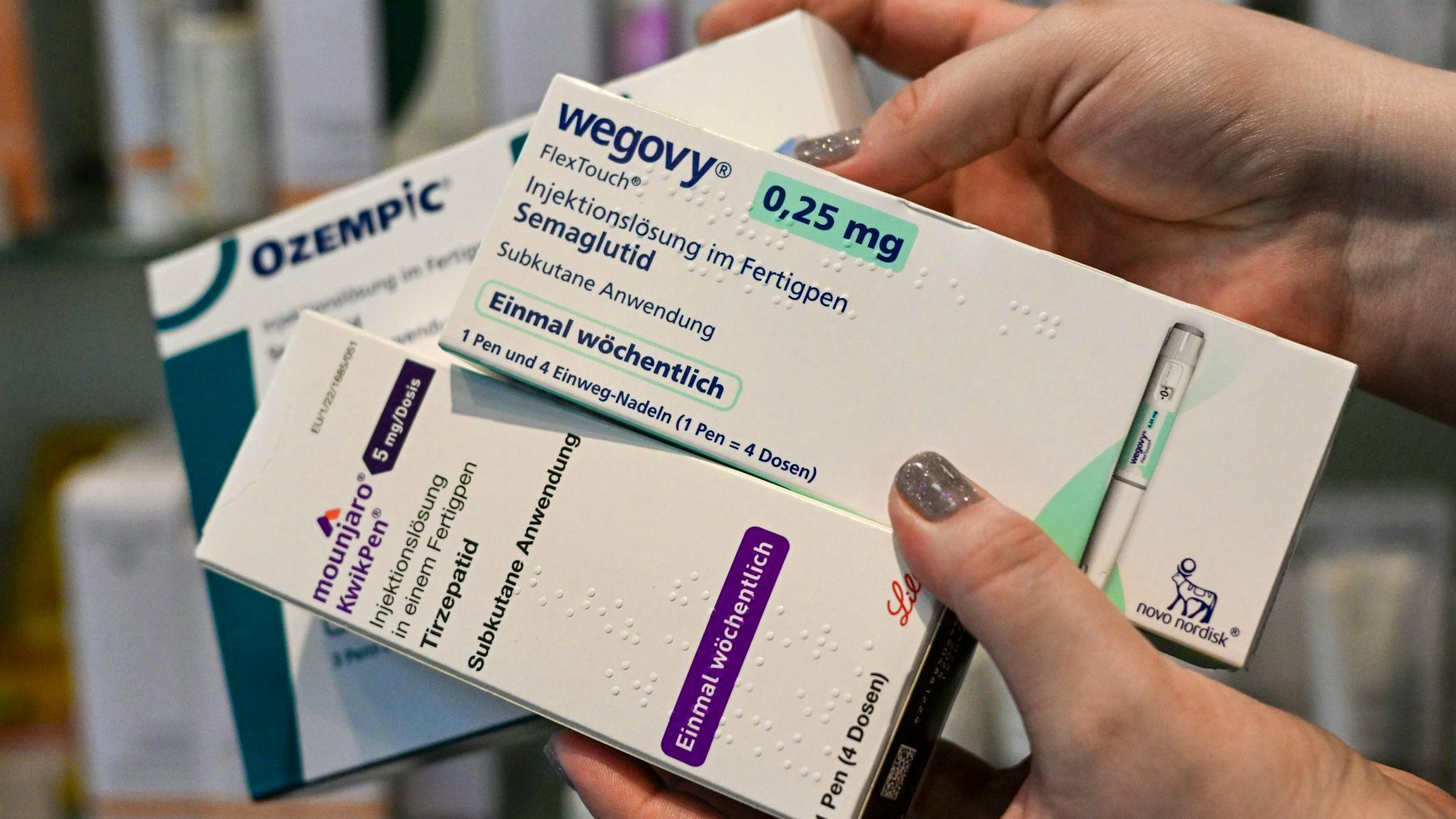 «Wegovy», «Ozempic» und «Mounjaro» heissen Spritzen gegen Übergewicht und zur Behandlung von Typ-2-Diabetes. (Archivbild)