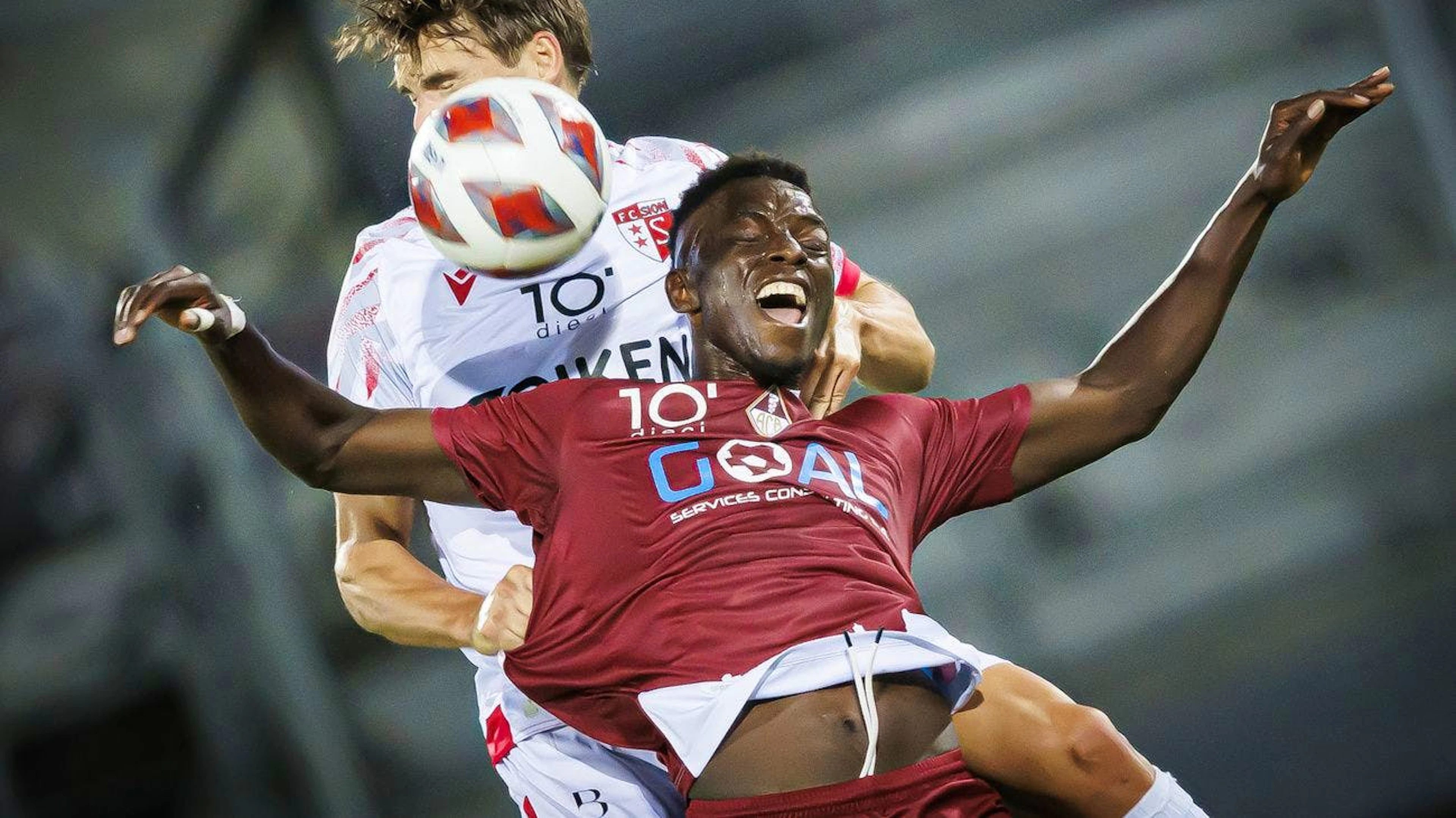 Le joueur tessinois Matar Dieye, droite, en août 2023