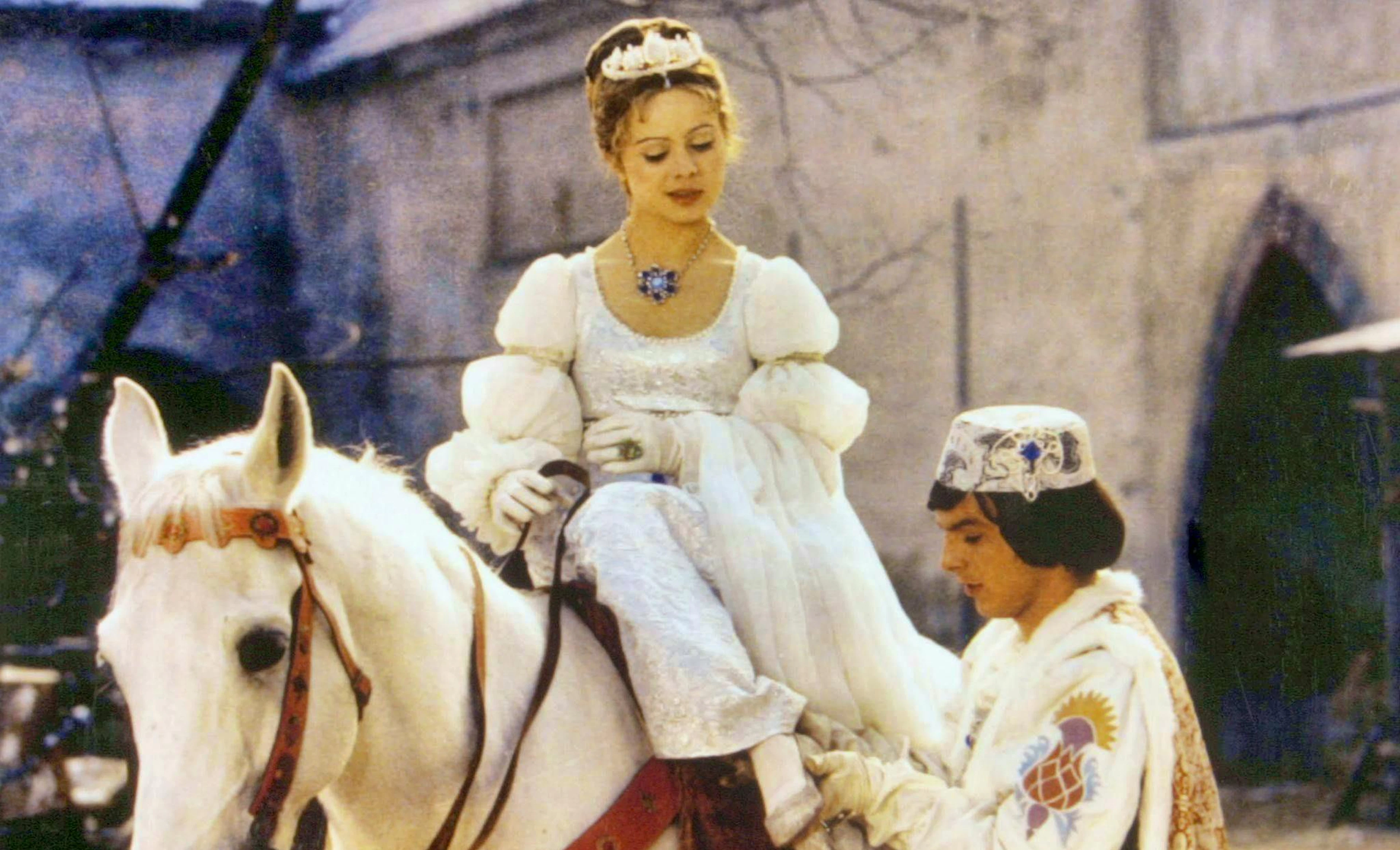 Cinderella, played by Libuše Šafránková, and Pavel Trávníček as the prince enchant generations of people to this day in the fairytale film "Three Hazelnuts for Cinderella".