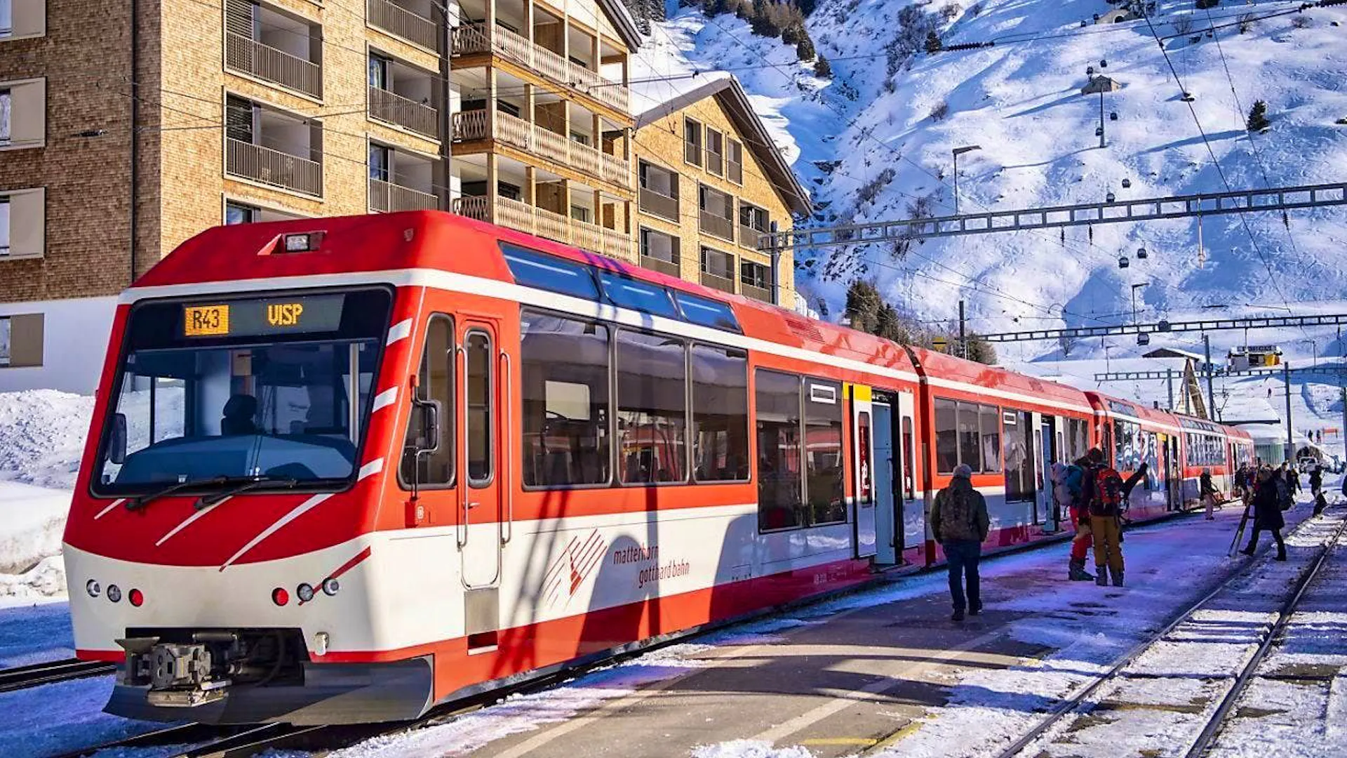 3 Line Rail Railroad line to Zermatt interrupted