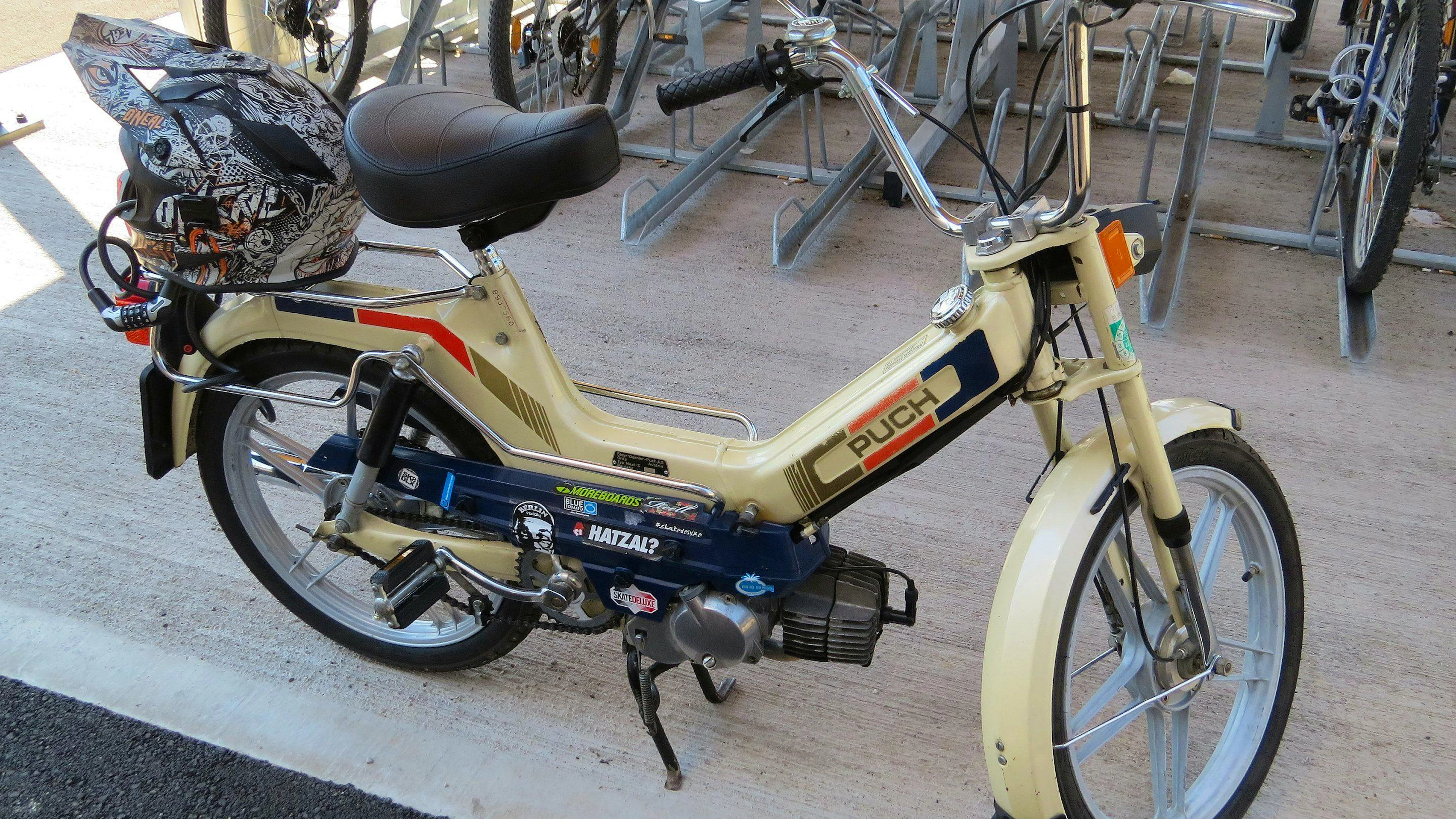 So sieht ein Puch Maxi S aus. Dieses Modell steht allerdings in Deutschland und hat mit dem Aargauer Vorfall nichts zu tun.