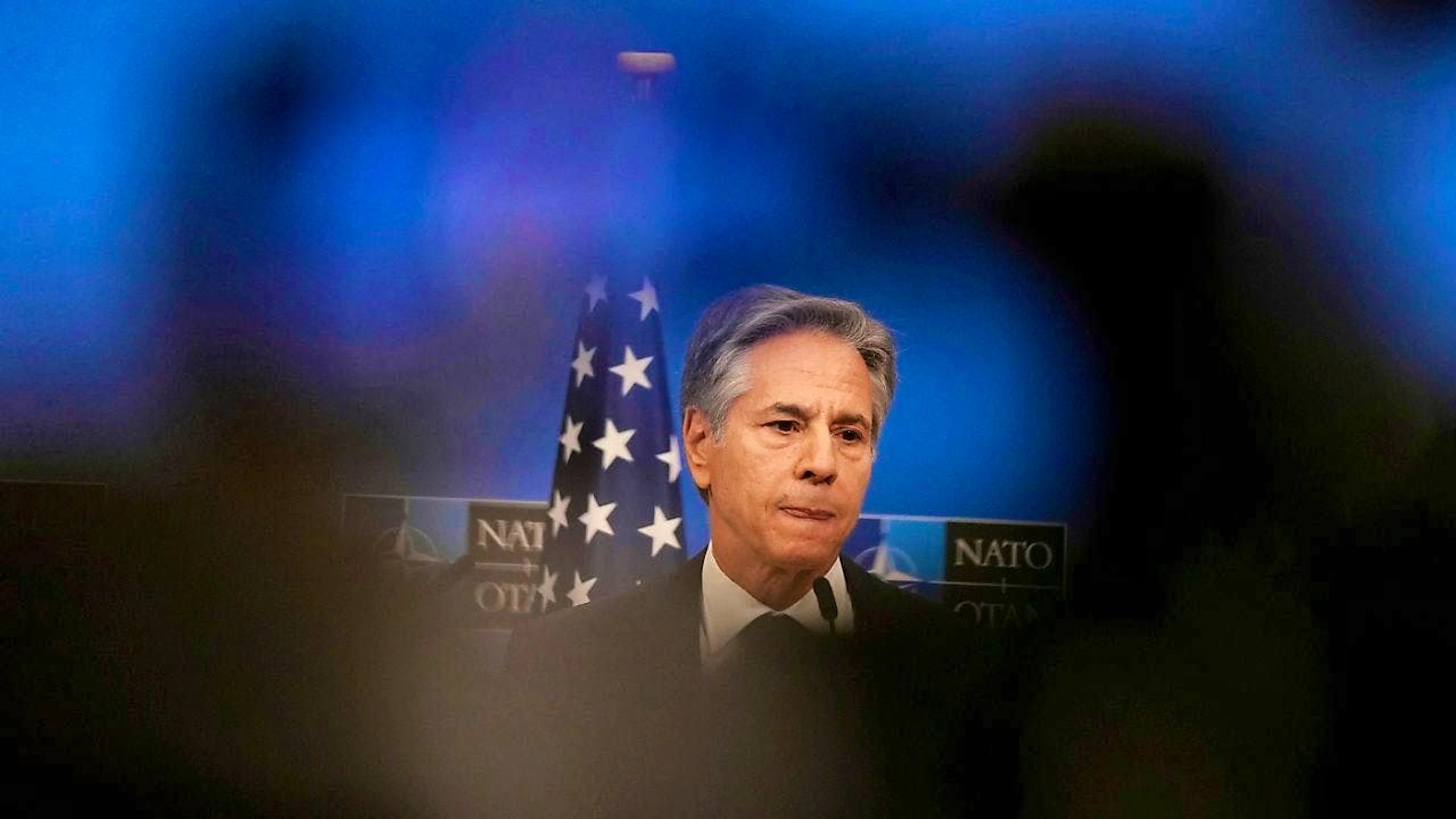 ARCHIVE - US Secretary of State Antony Blinken speaks during a press conference at the end of a meeting of NATO foreign ministers at NATO headquarters. Photo: Virginia Mayo/AP/dpa