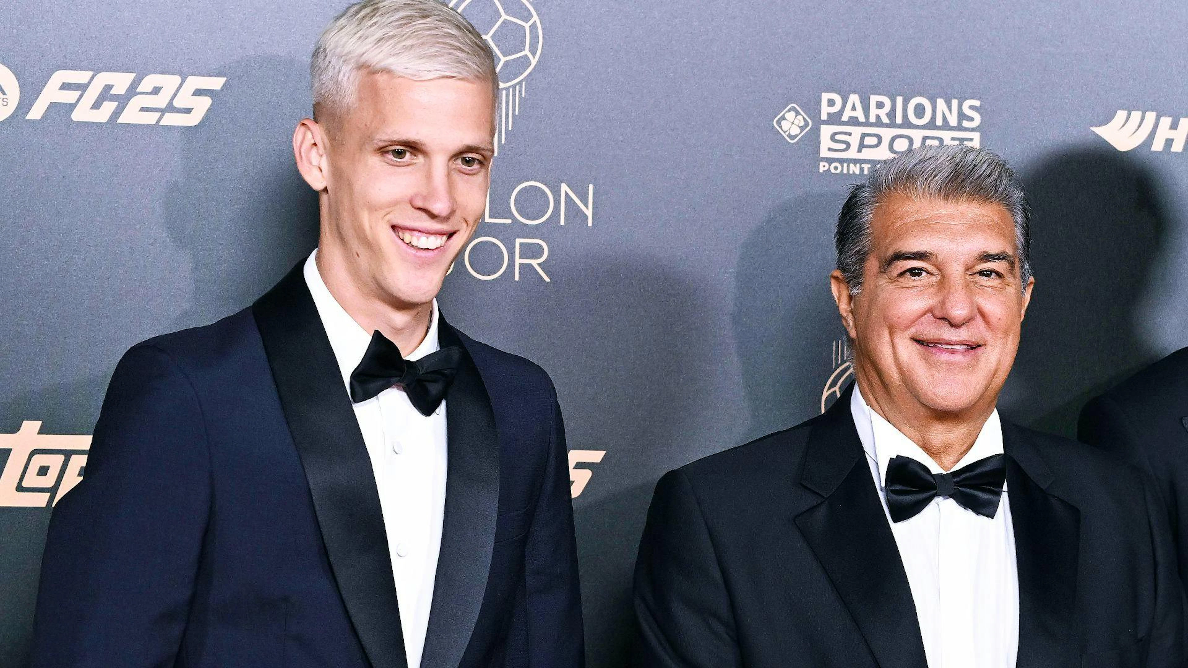 Dani Olmo und Joan Laporta haben wieder gut lachen.