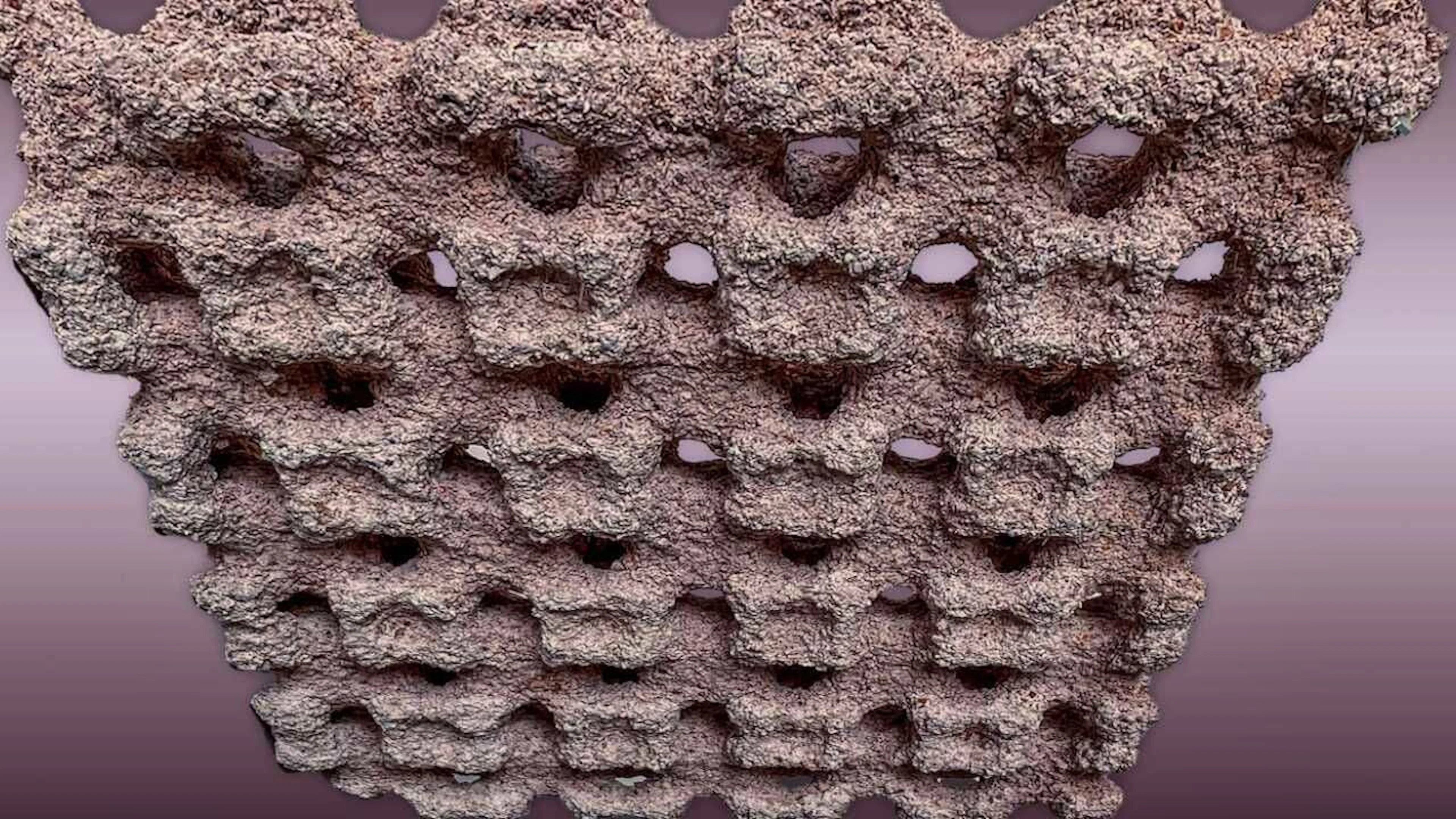 Die Bauelemente bestehen aus Marmor-Pulver.