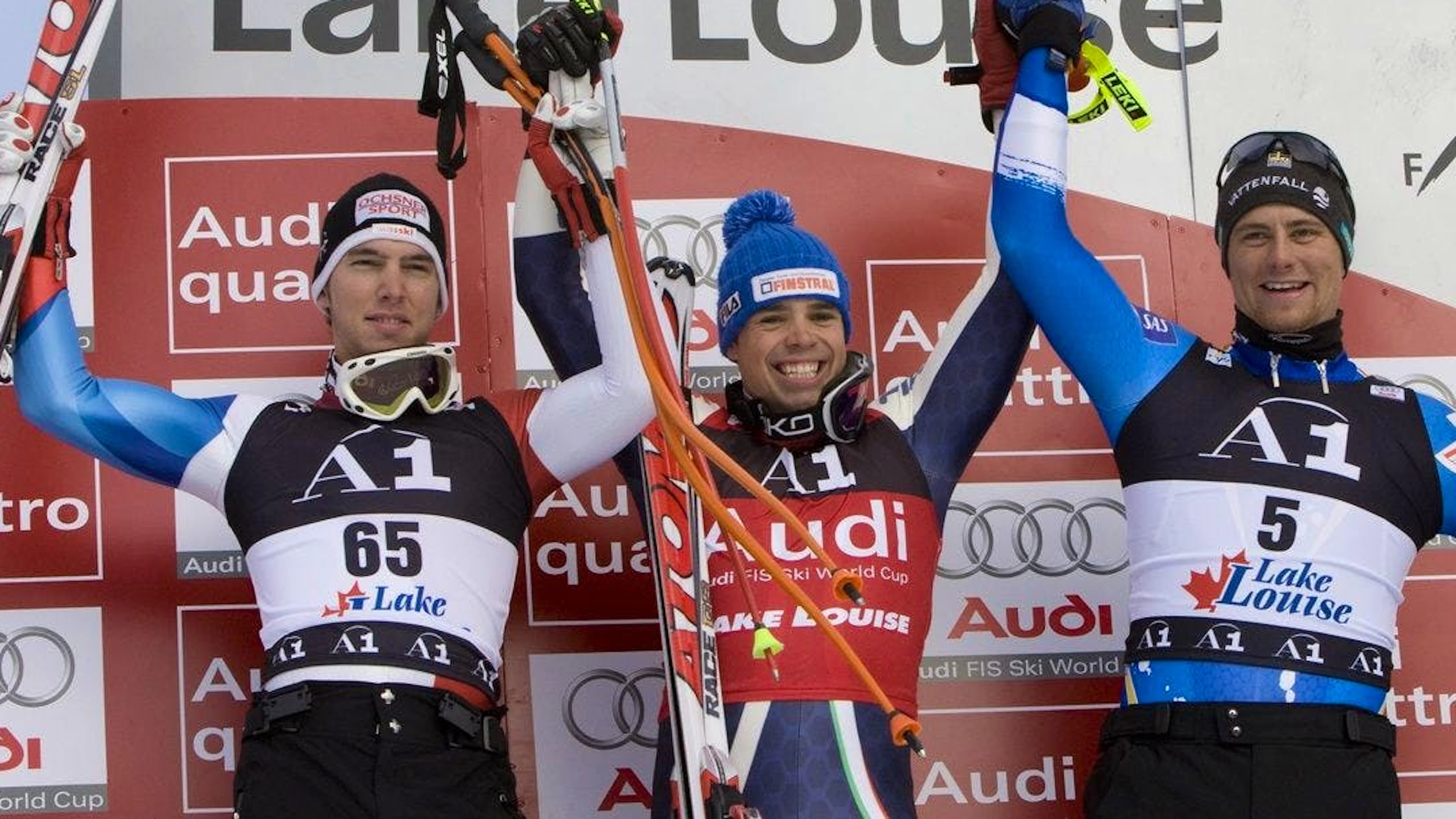 Carlo Jank mit Startnummer 65 fuhr in Lake Louise 2008 auf Rang 2.