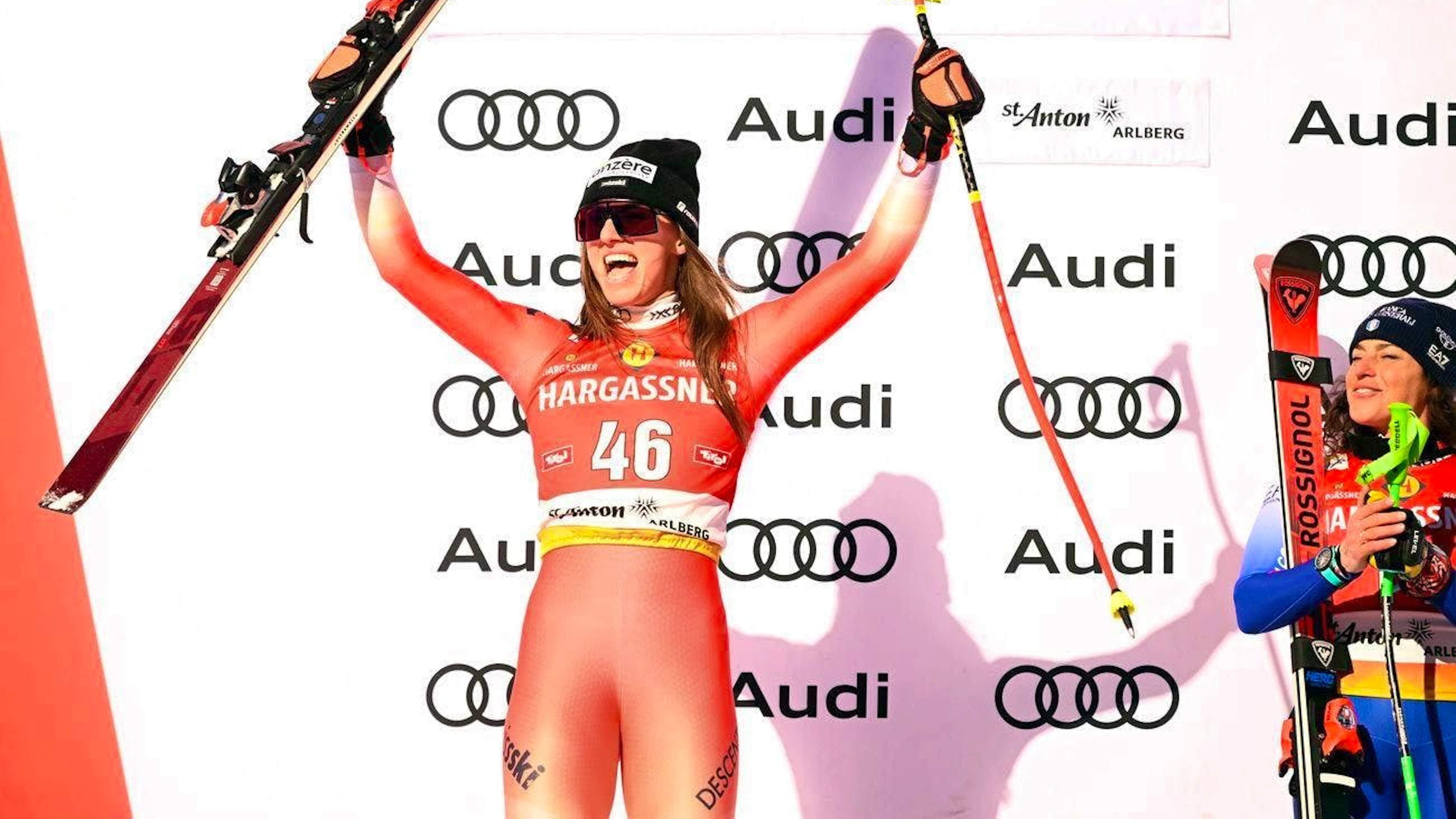 Malorie Blanc skied to a sensational 2nd place in her downhill World Cup debut.