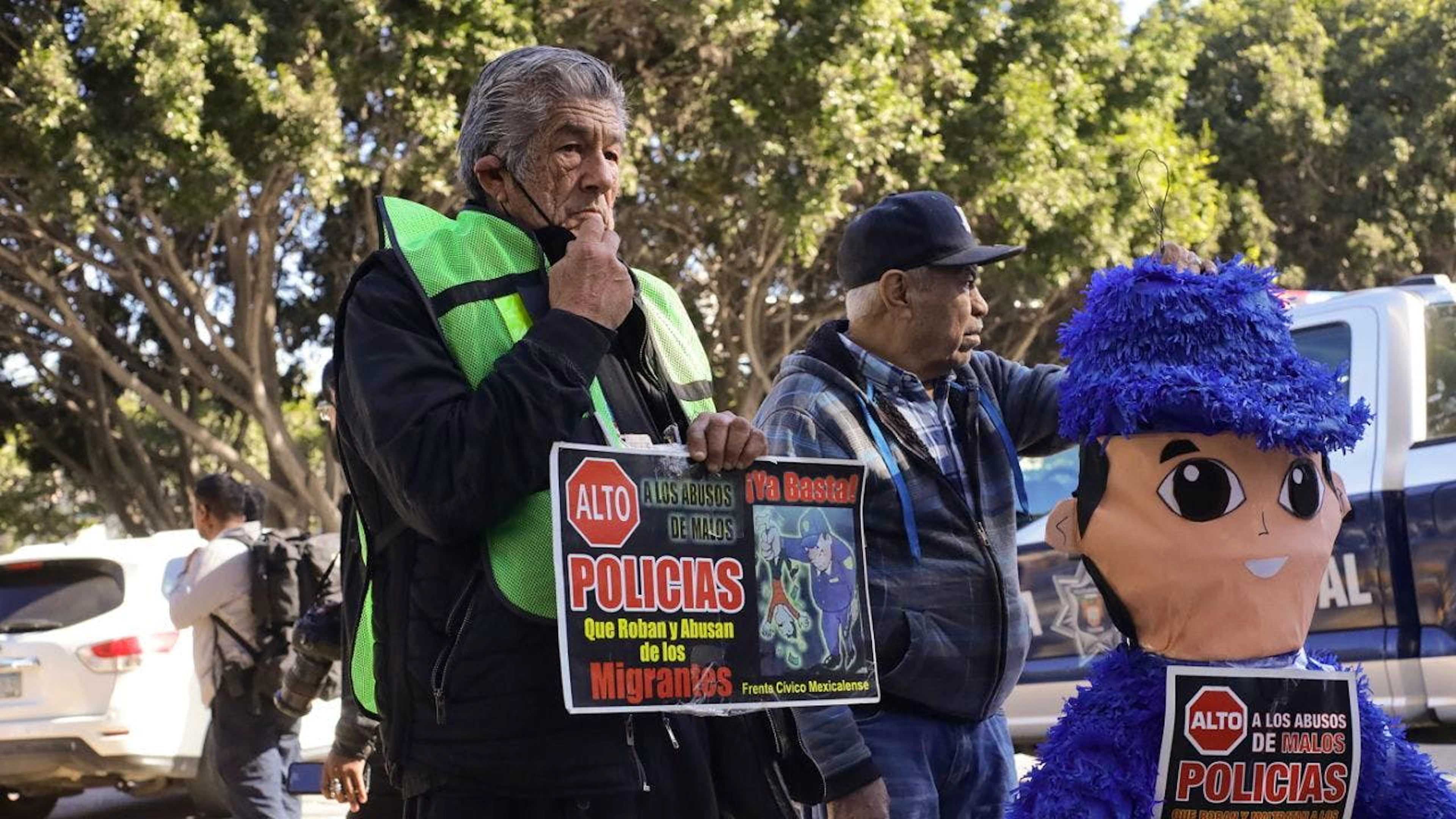 Manifestation pro-mogrant à Tijuana au Mexique.