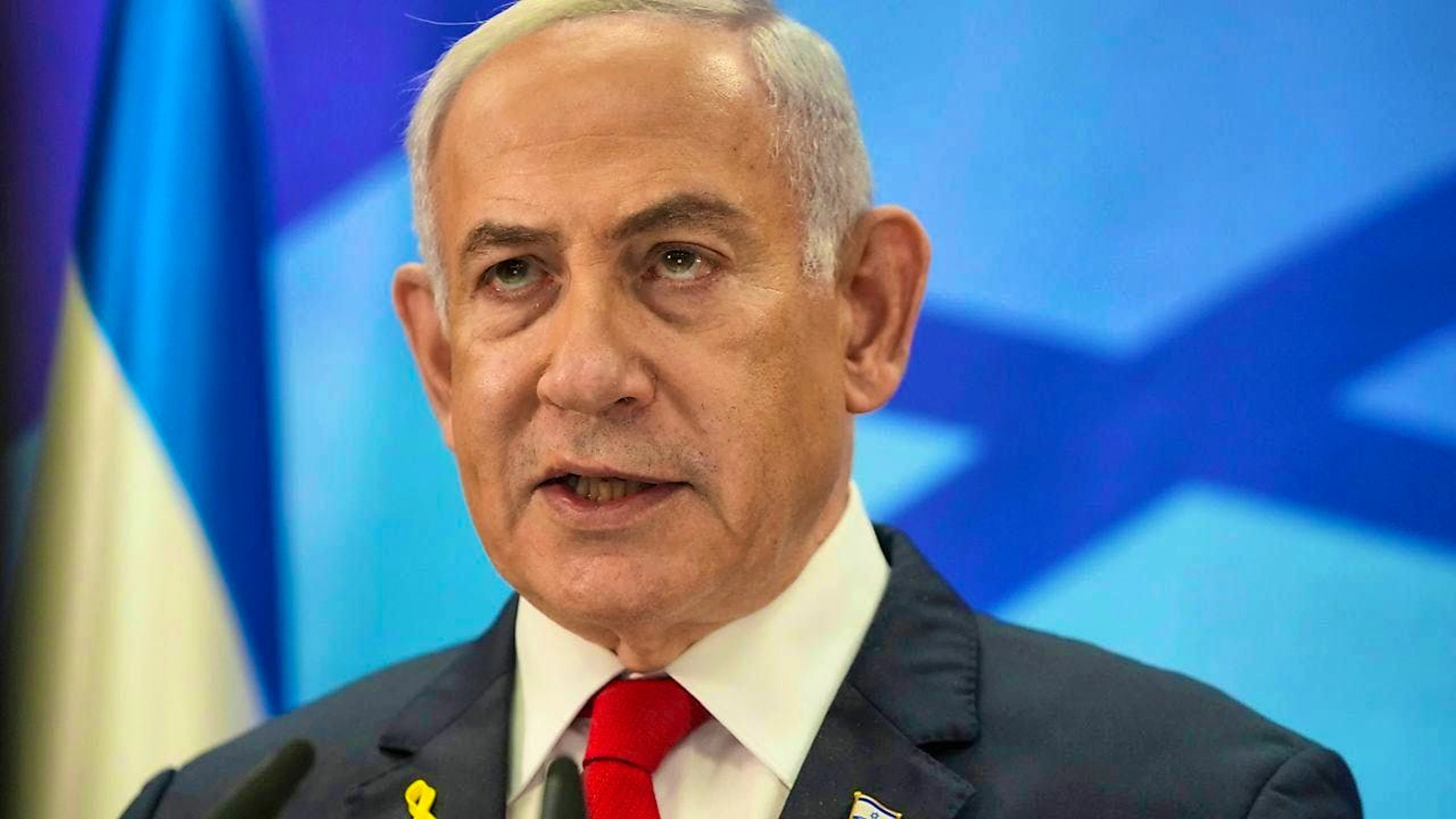 ARCHIVE - Israeli Prime Minister Benjamin Netanyahu during a press conference in Jerusalem. Photo: Maya Alleruzzo/AP/dpa