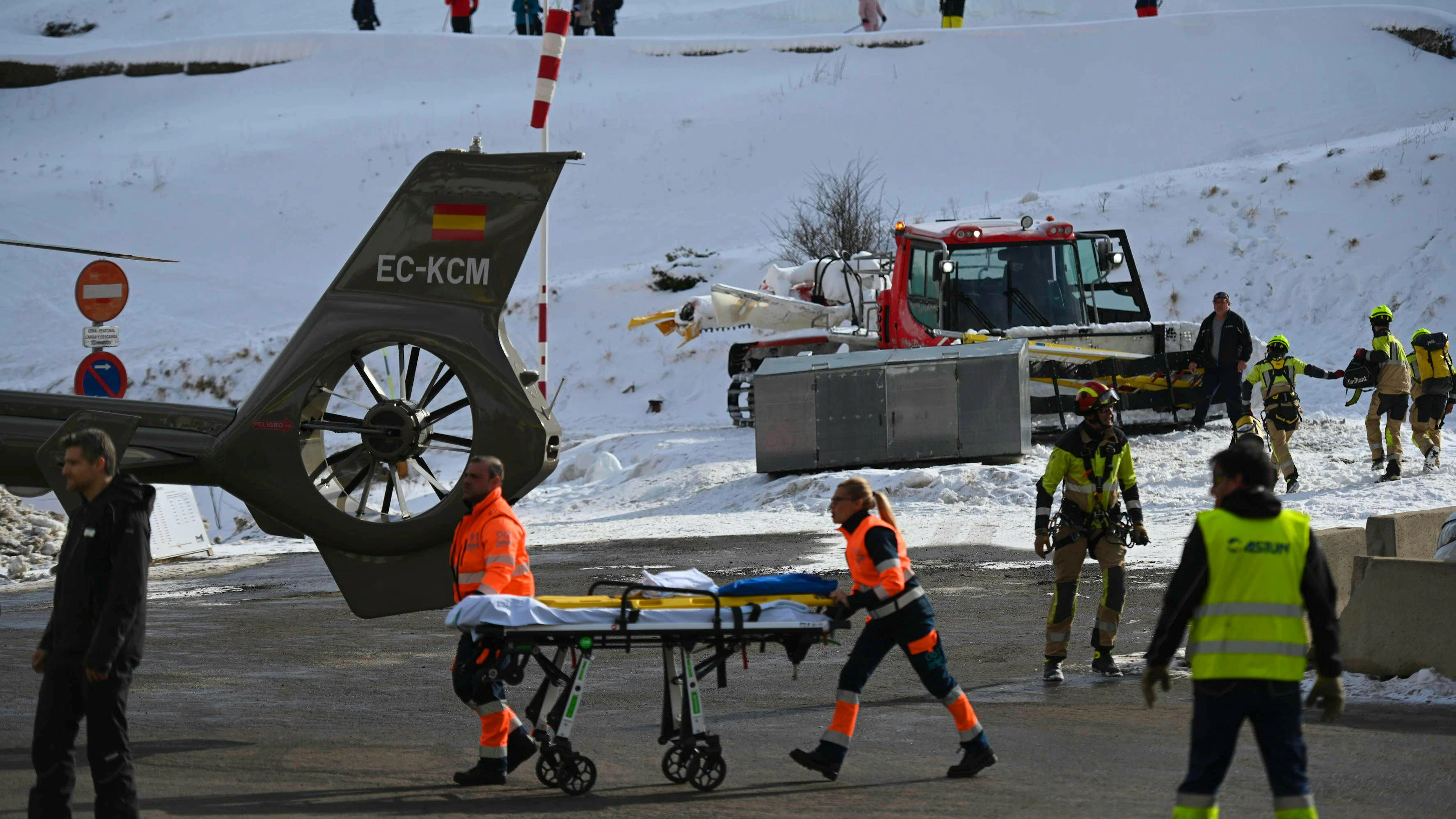 Les équipes de secours sur place.