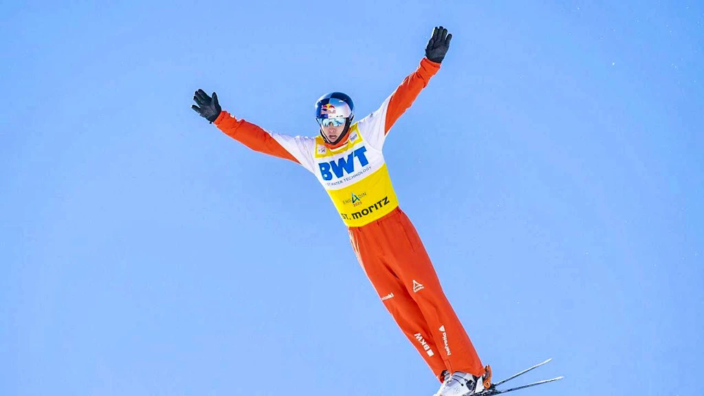 Noe Roth Designer Ski acrobat Noé Roth on the podium