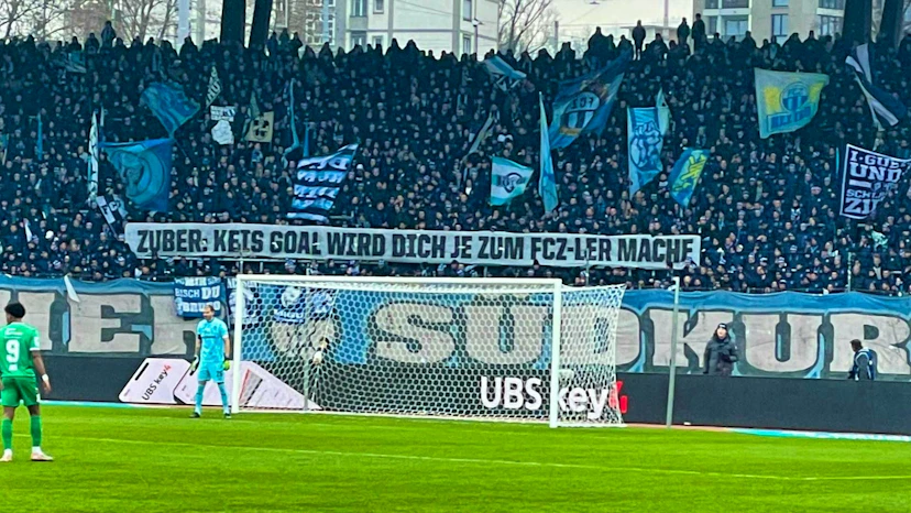 Zuber declares transfer discussion over despite South Curve banner