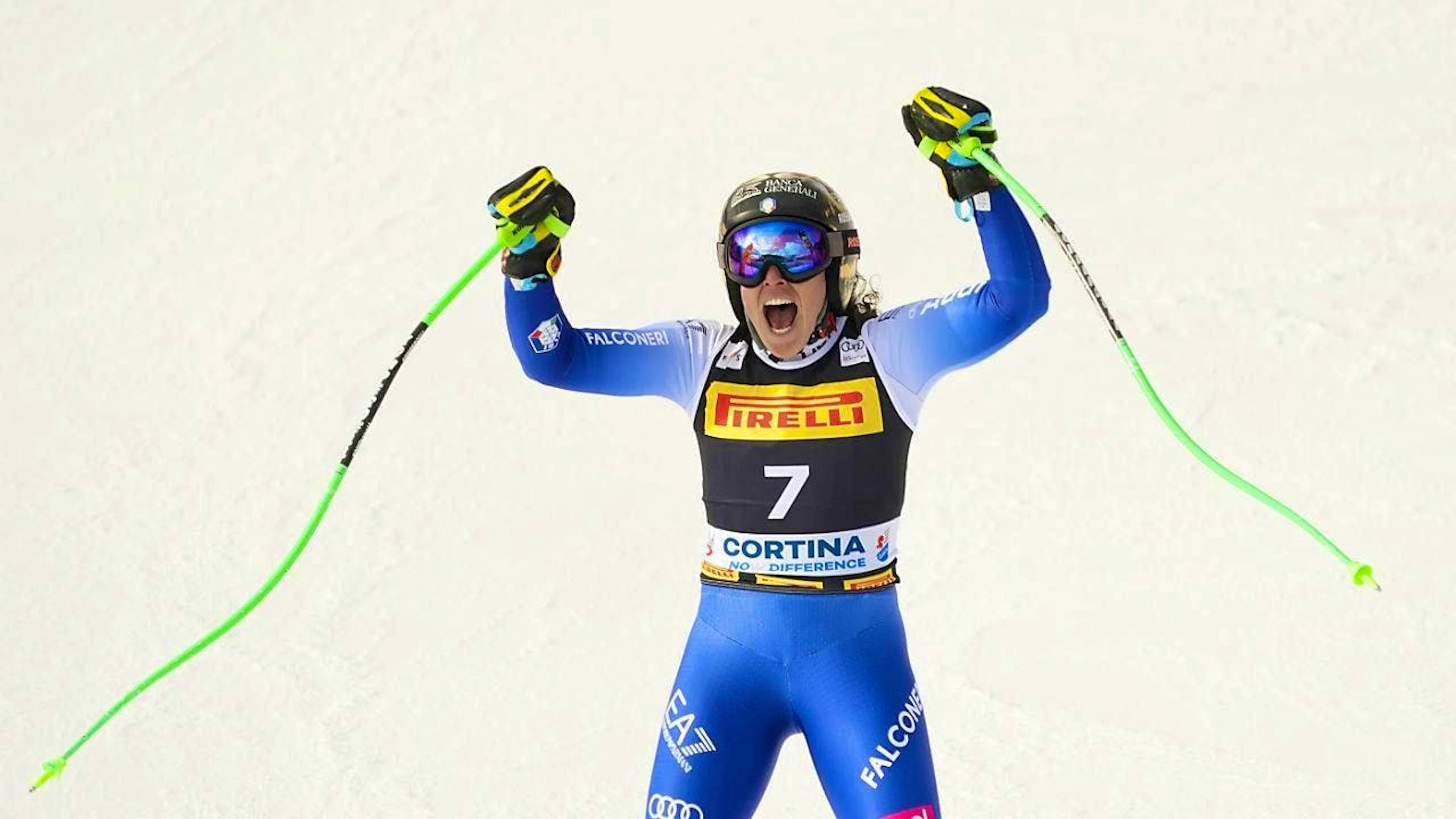 Federica Brignone wins with a clear lead