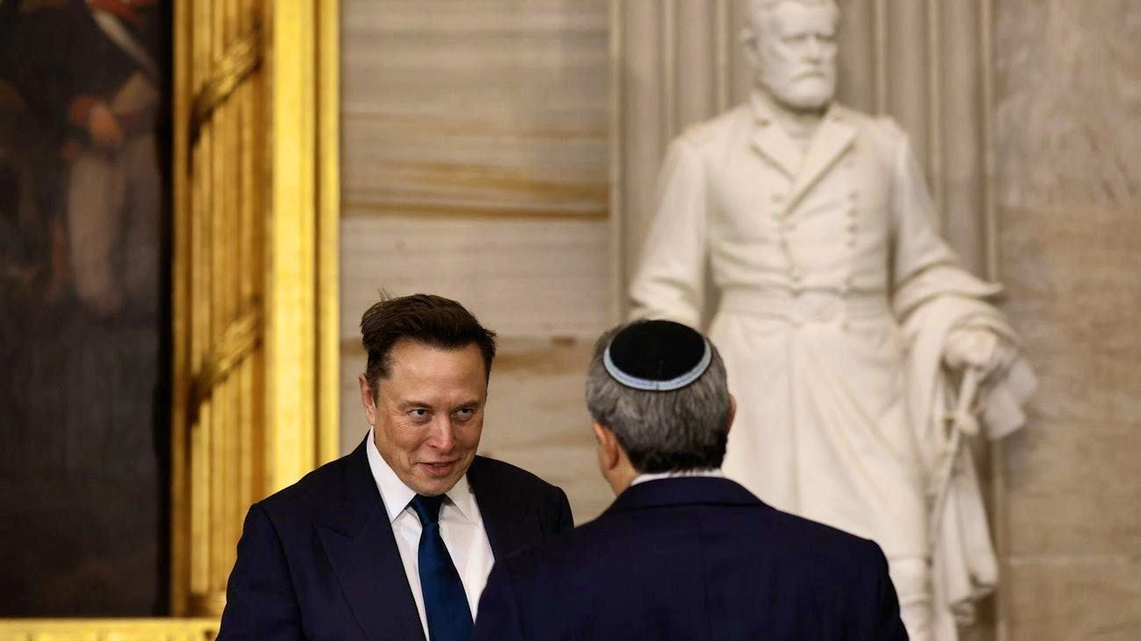 Elon Musk in conversation.
