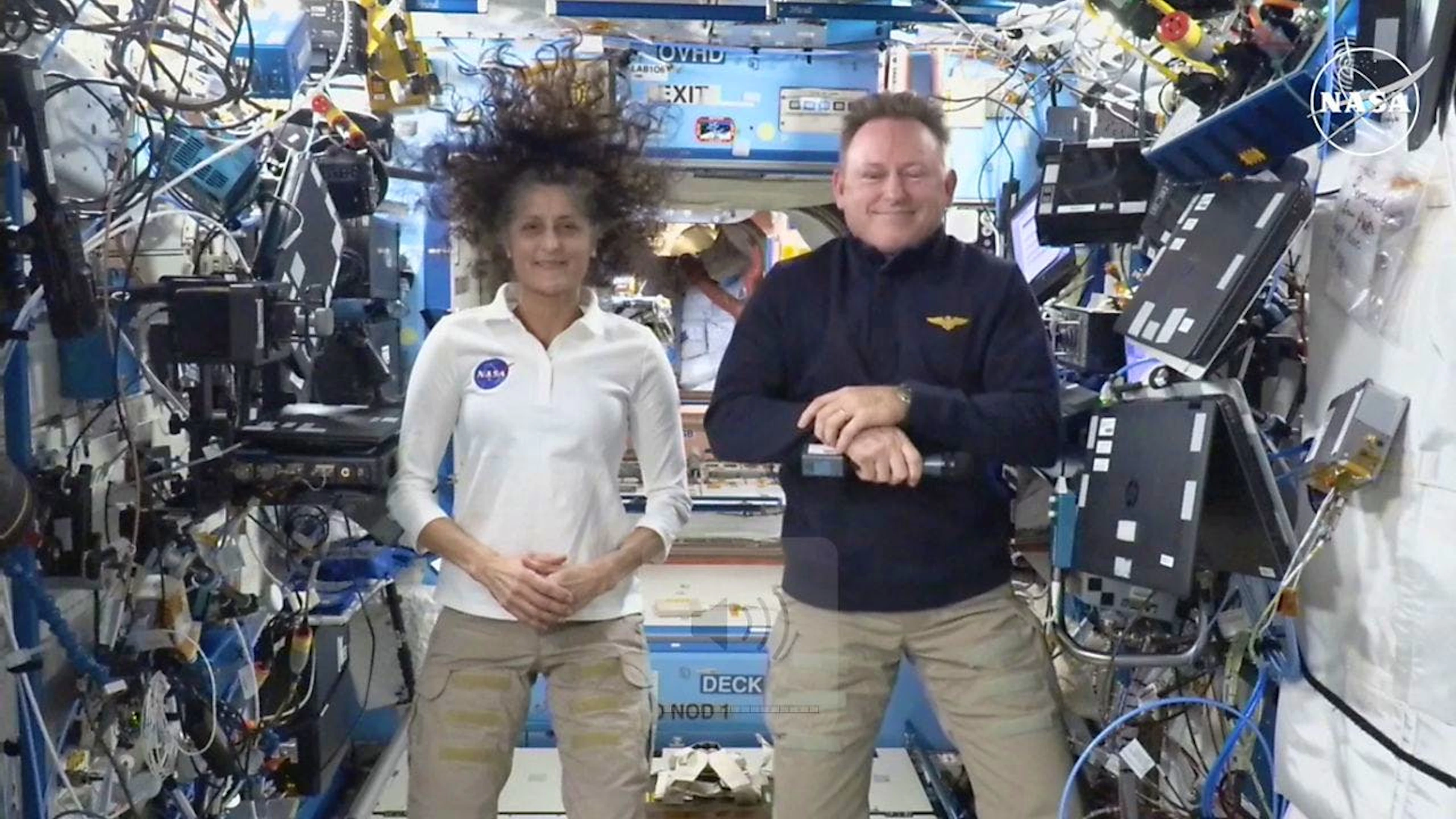 Les astronautes Butch Wilmore et Suni Williams sont arrivés sur l'ISS en juin 2024 à bord du vaisseau Starliner.