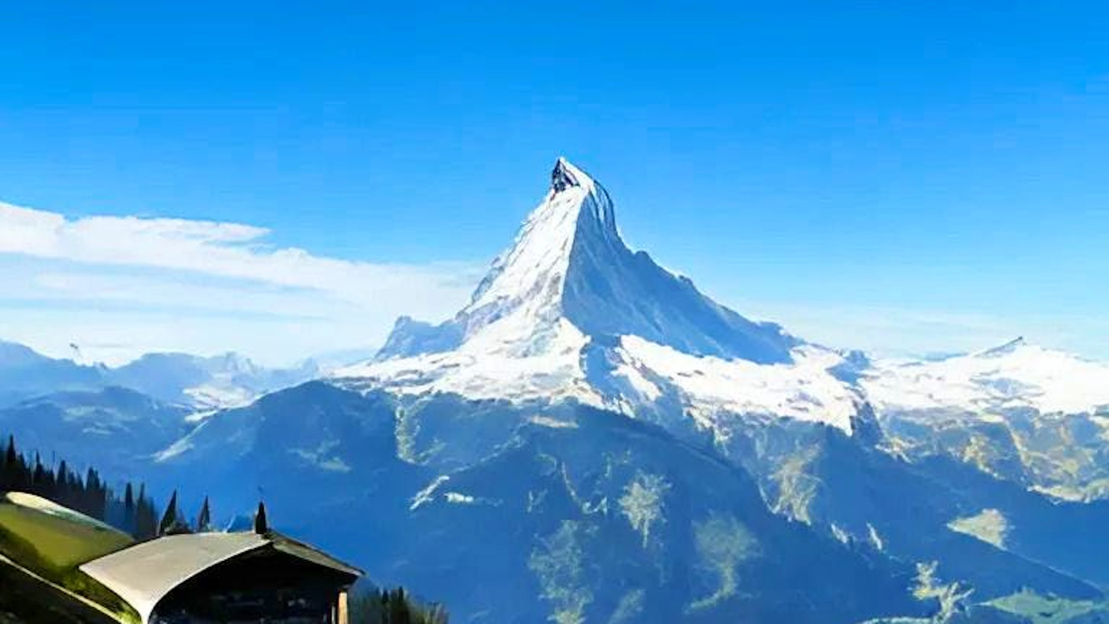 Ein Wanderstopp mit Blick aufs Matterhorn aus Sicht von Janus-Pro ...