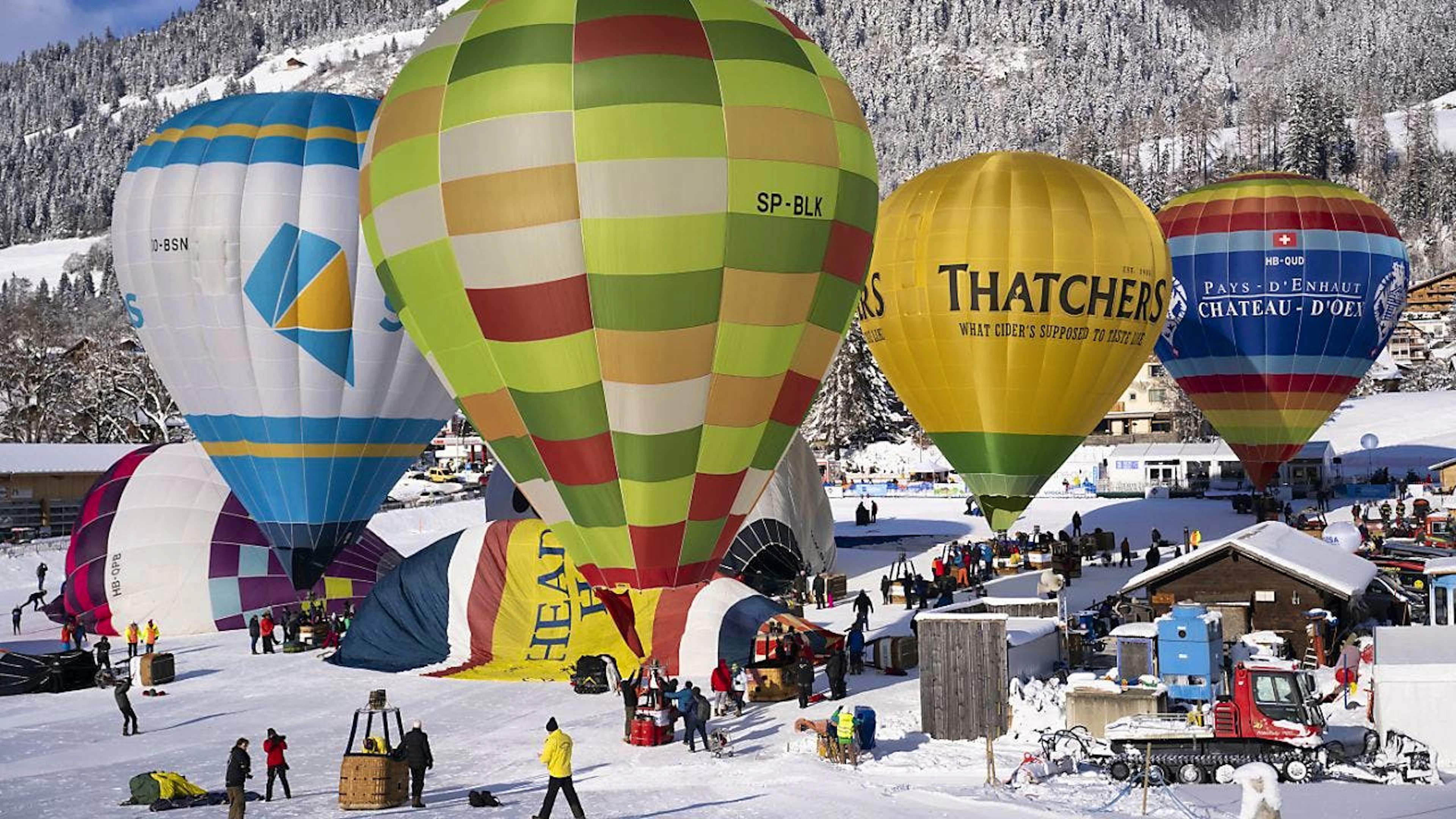 Das Internationale Ballonfestival von Château-d'Oex VD wurde von fast 50'000 Menschen besucht.