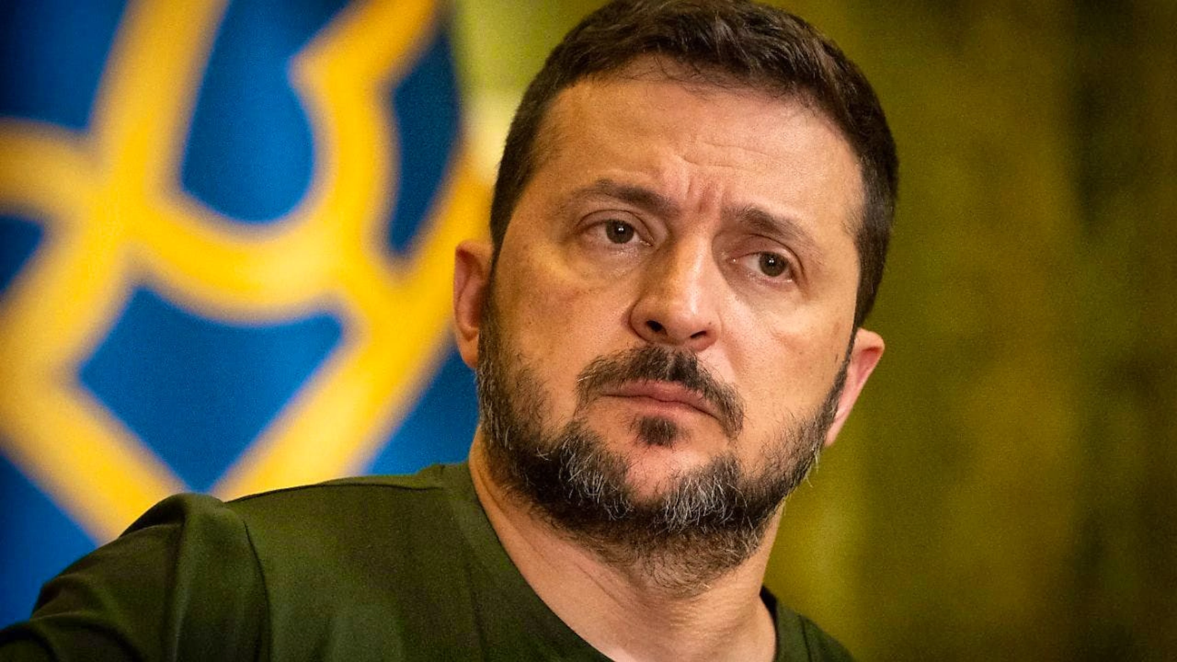 ARCHIVE - Volodymyr Zelensky, President of Ukraine, pauses during his press conference. Photo: Efrem Lukatsky/AP/dpa