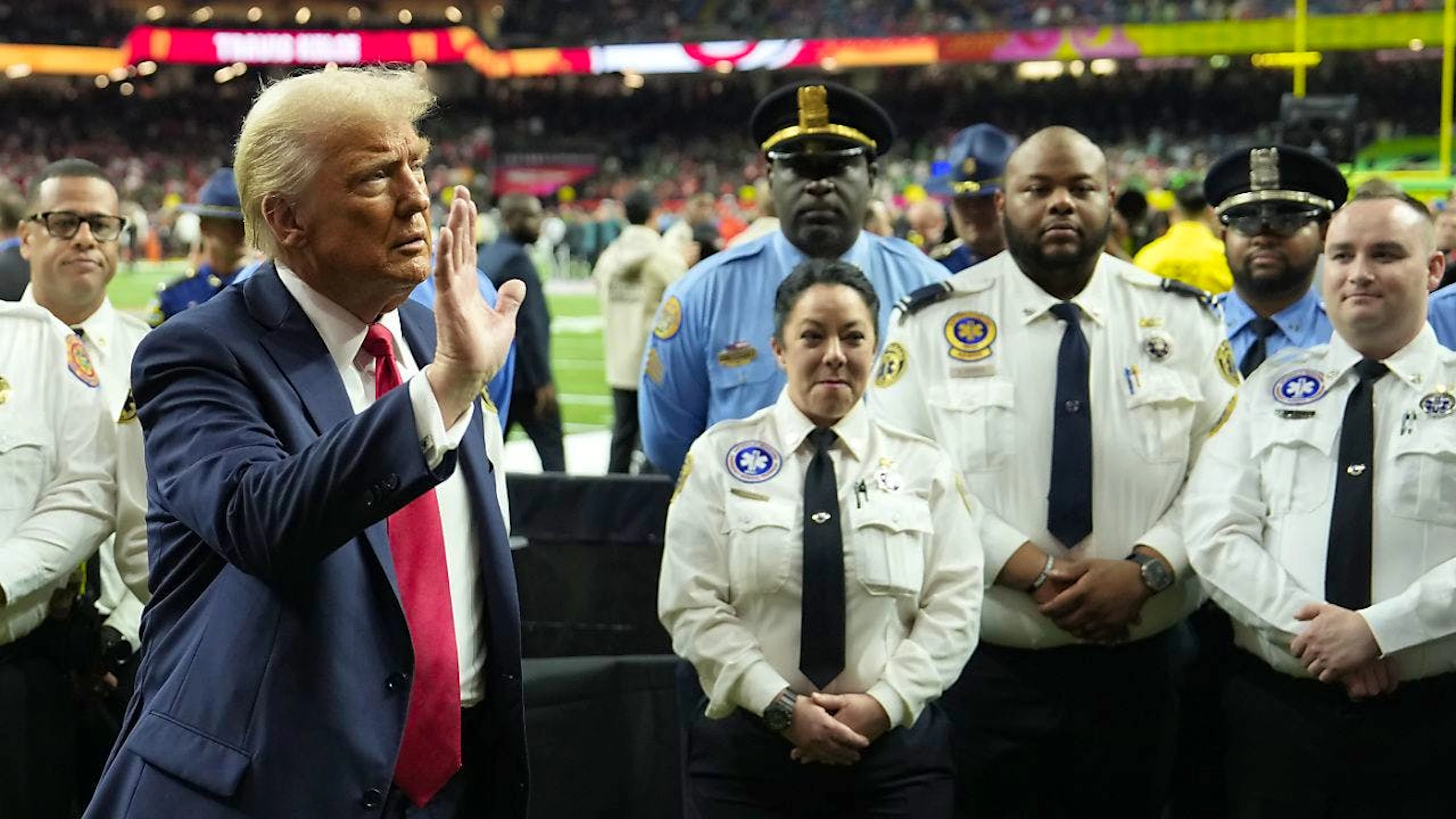 US-Präsident Donald Trump tippte auf einen Sieg der Kansas City Chiefs.