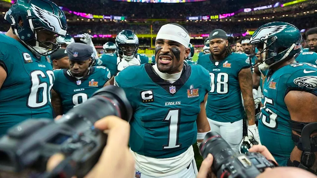 The Philadelphia Eagles win the Super Bowl