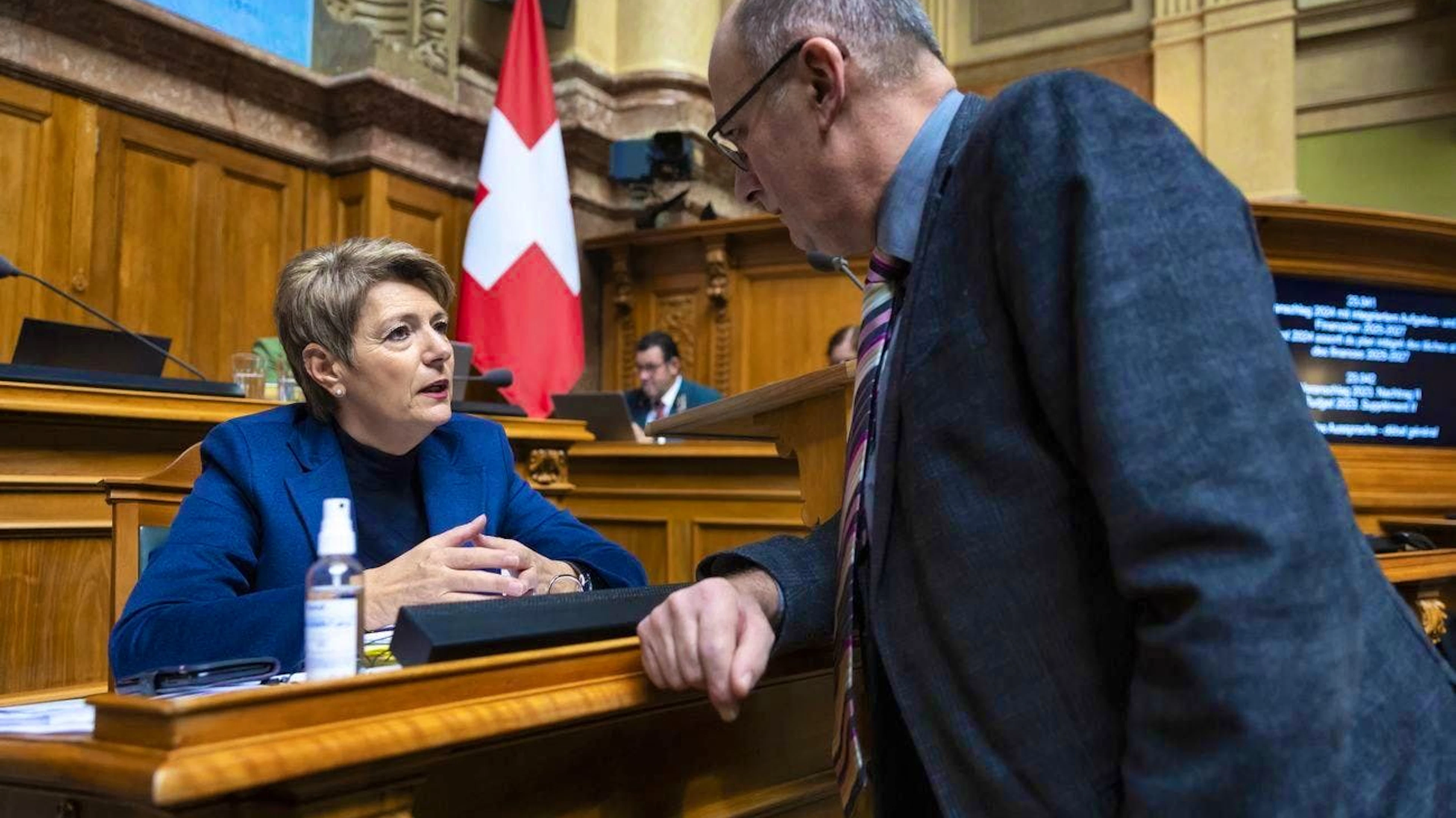 They may soon be discussing together in the Federal Council: Finance Minister Karin Keller-Sutter and Markus Ritter.