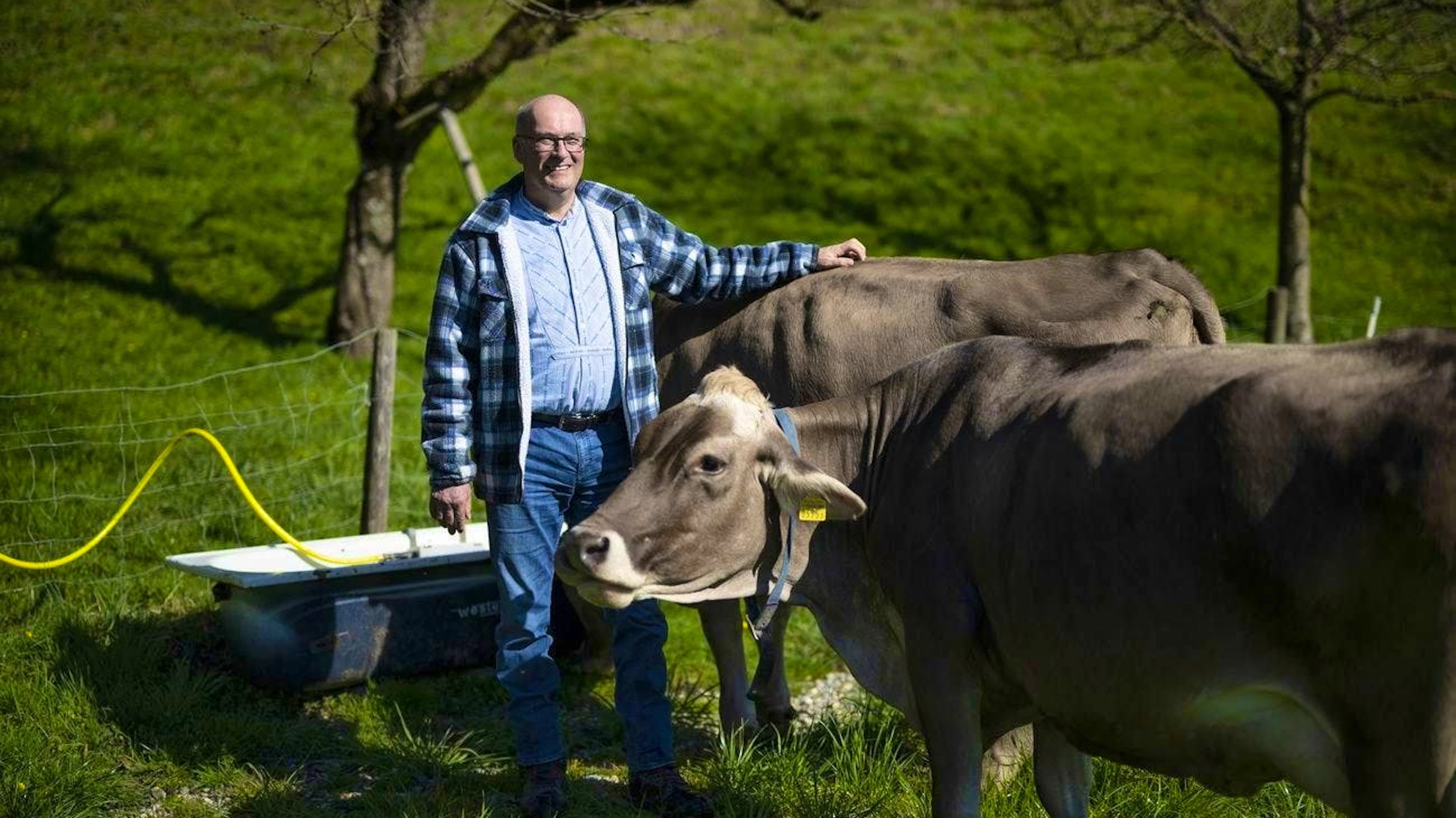 His sons now run the business, but Markus Ritter still helps out on the farm every now and then.