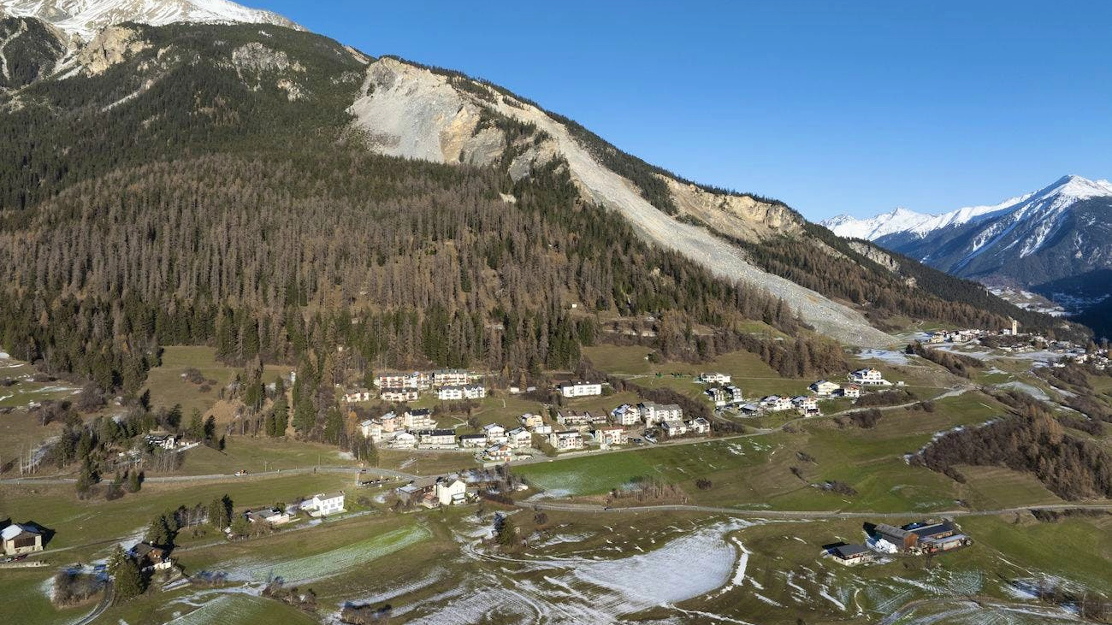 Le village grison vit sous la menace d'éboulement (archives).